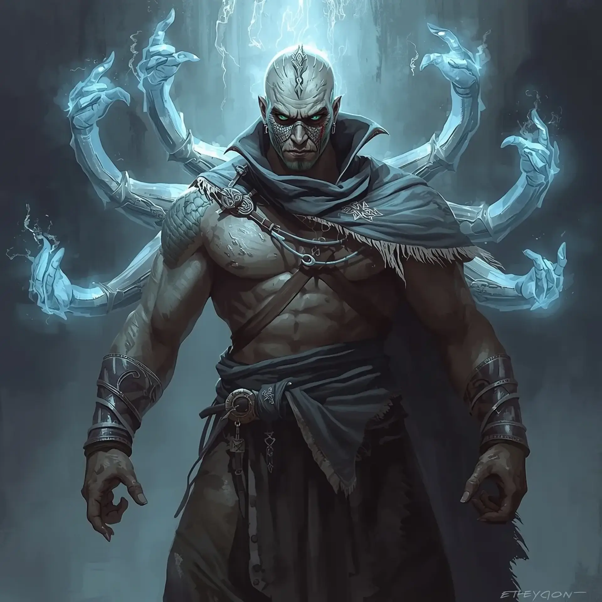 Rhenarix Argent - AI-generated fantasy Character