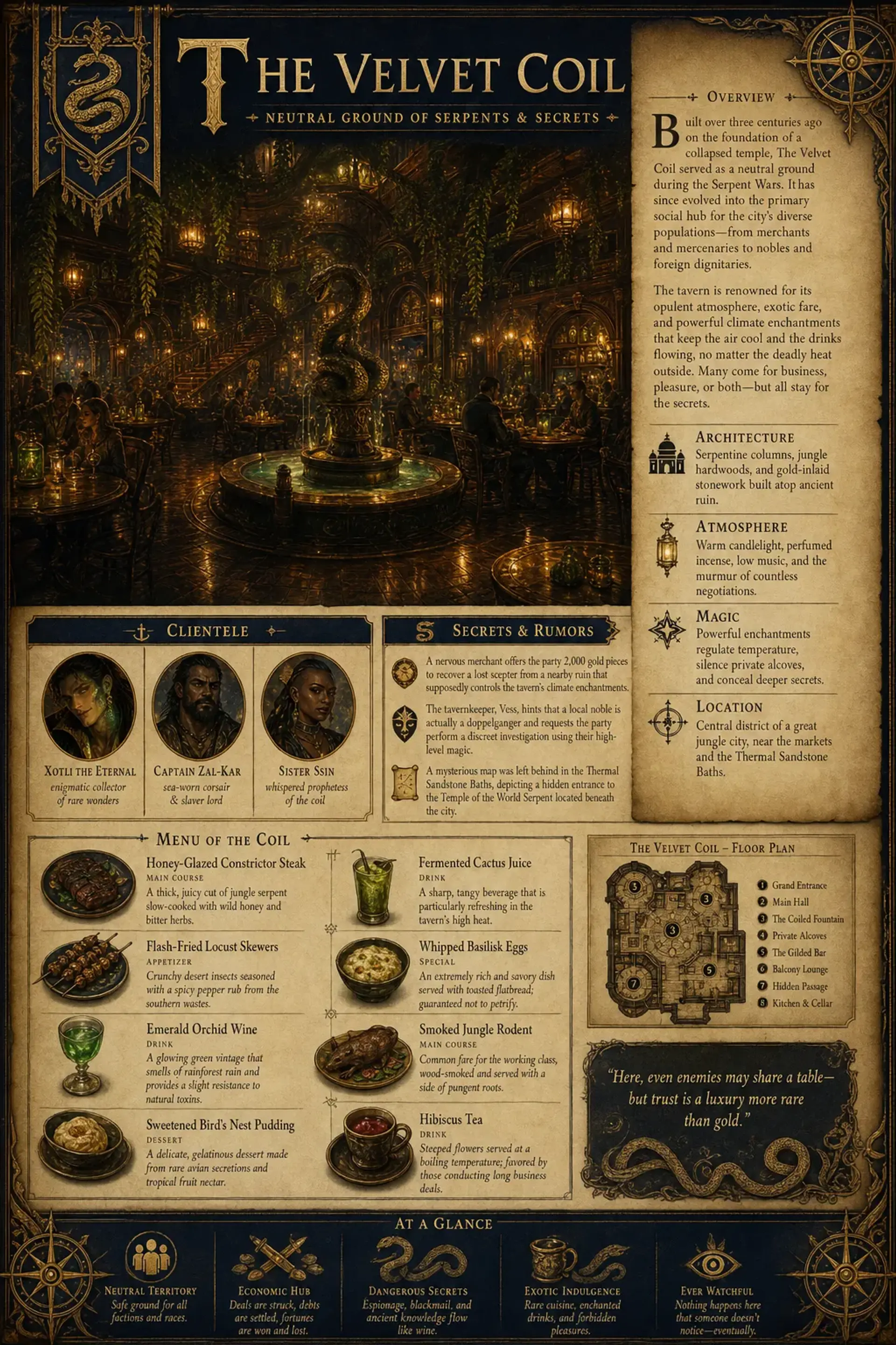 Tavern Sheet
