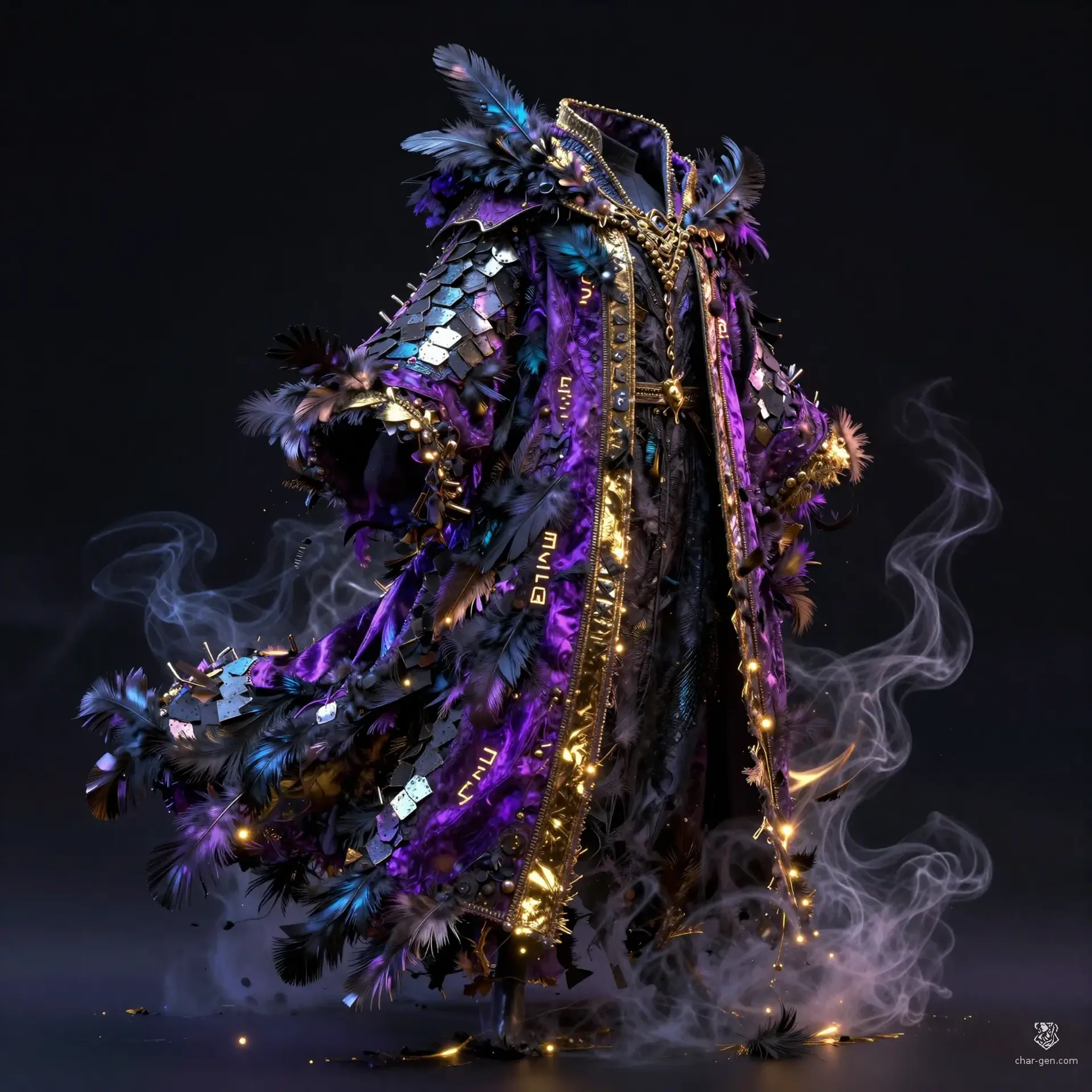 The Fractured Mantle of Xax - AI-generated fantasy Magic Item