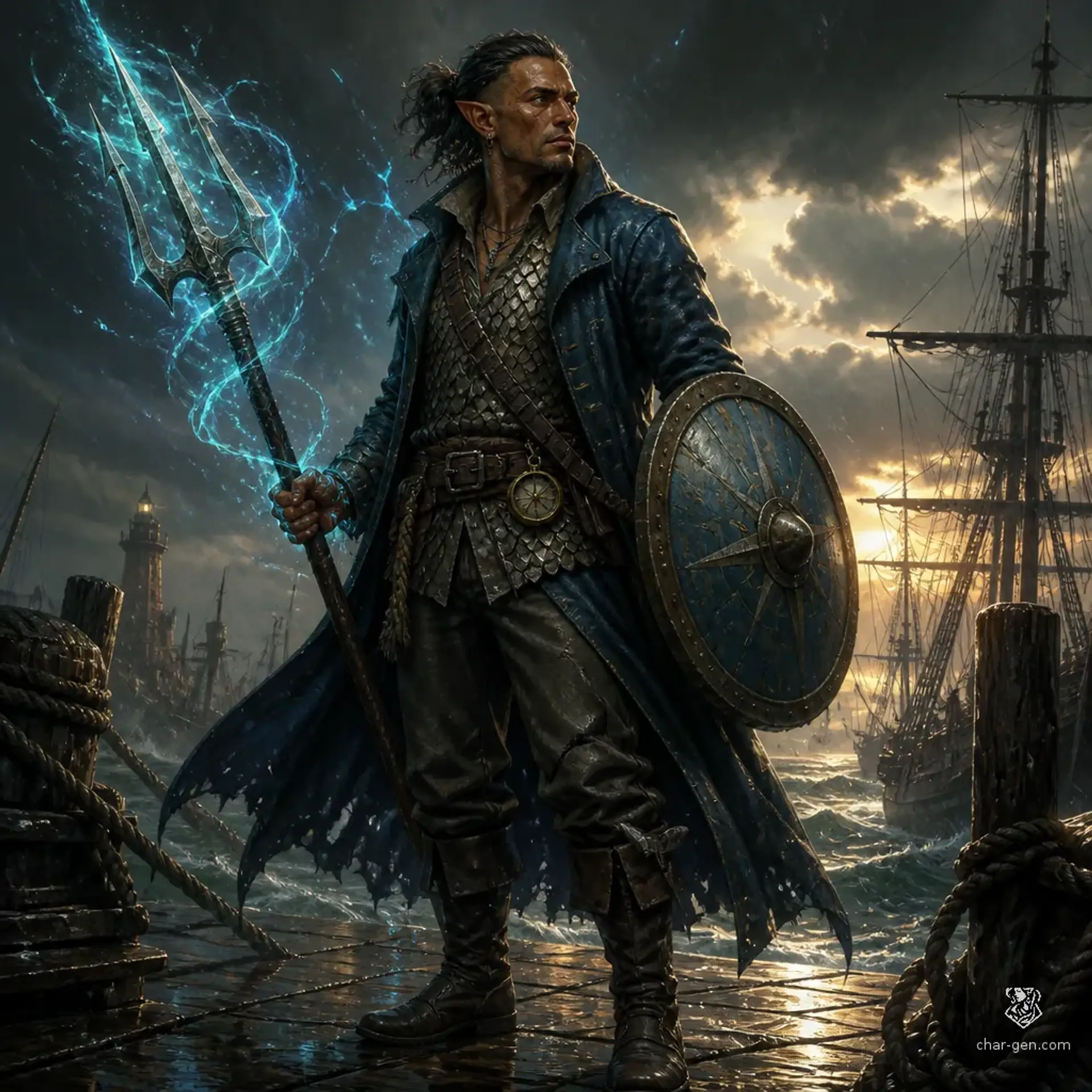 Tavik Gantari - AI-generated fantasy Character