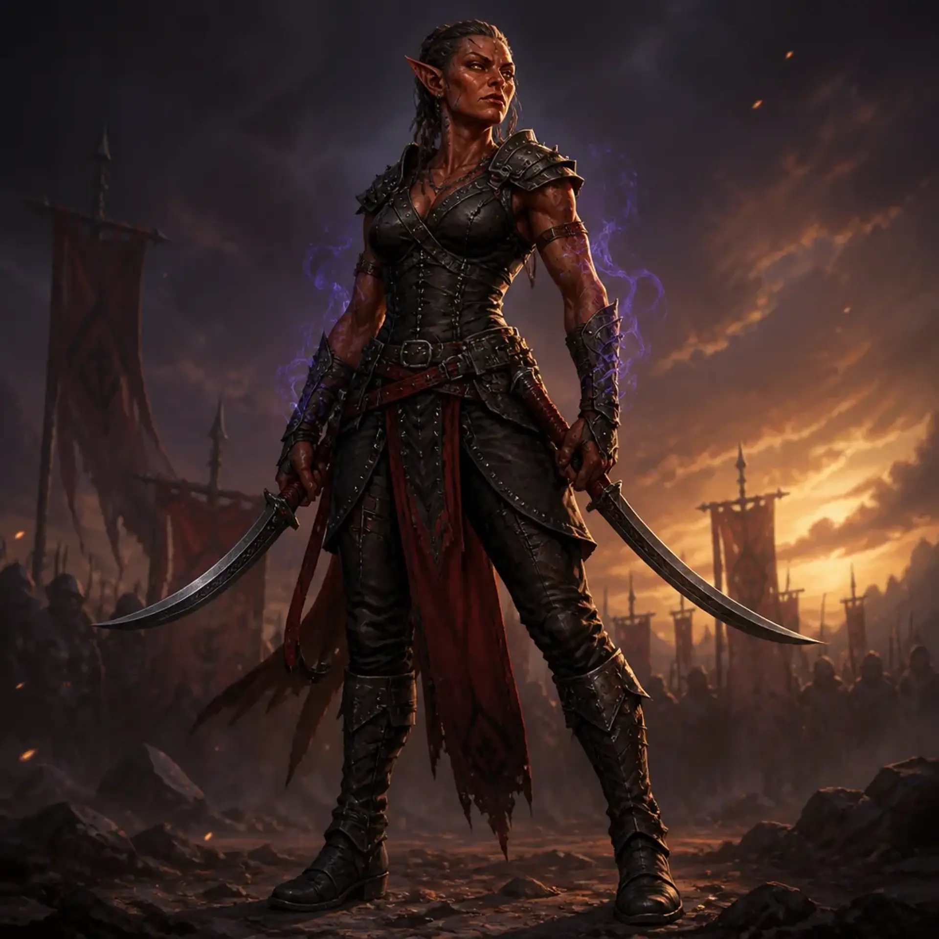 Veyra Blackscar - AI-generated fantasy Character