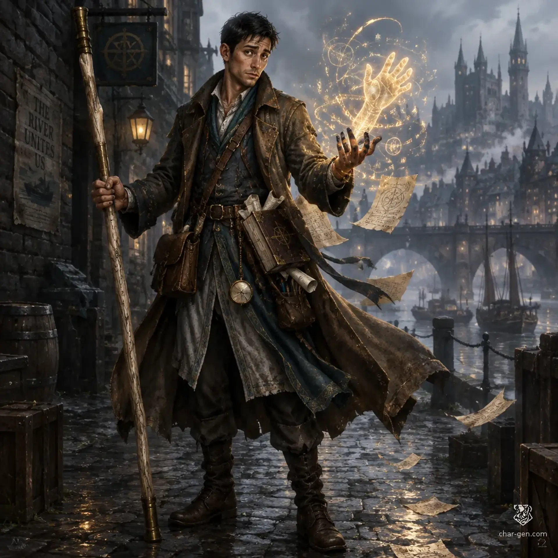 Mikros Vasker - AI-generated fantasy Character