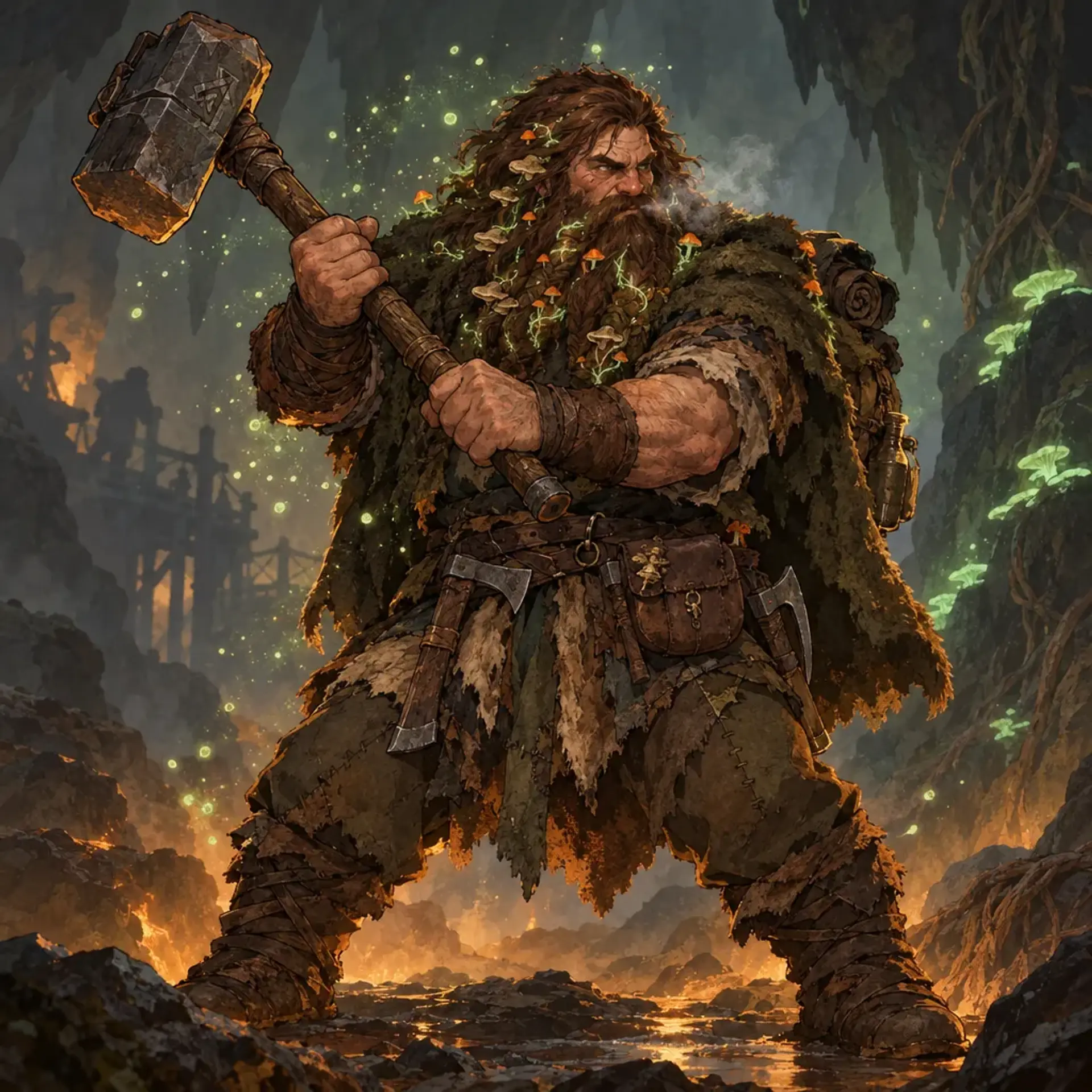 Borgus Järnrot - AI-generated fantasy Character