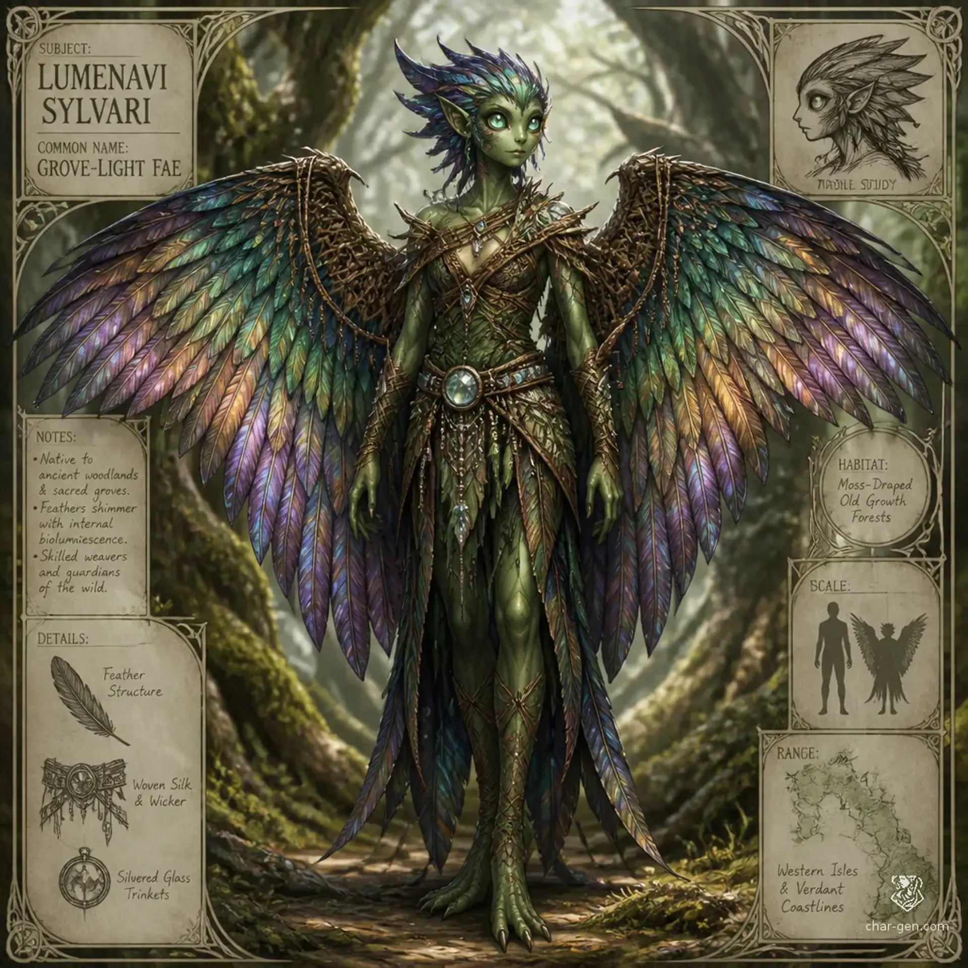 Sylvafowl - AI-generated fantasy Species