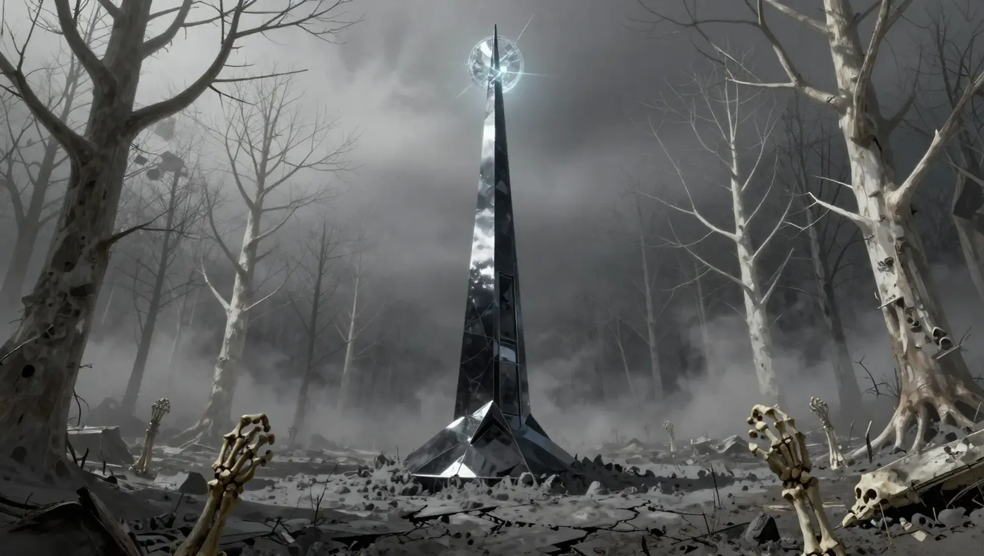 The Black Tower - AI-generated fantasy Building