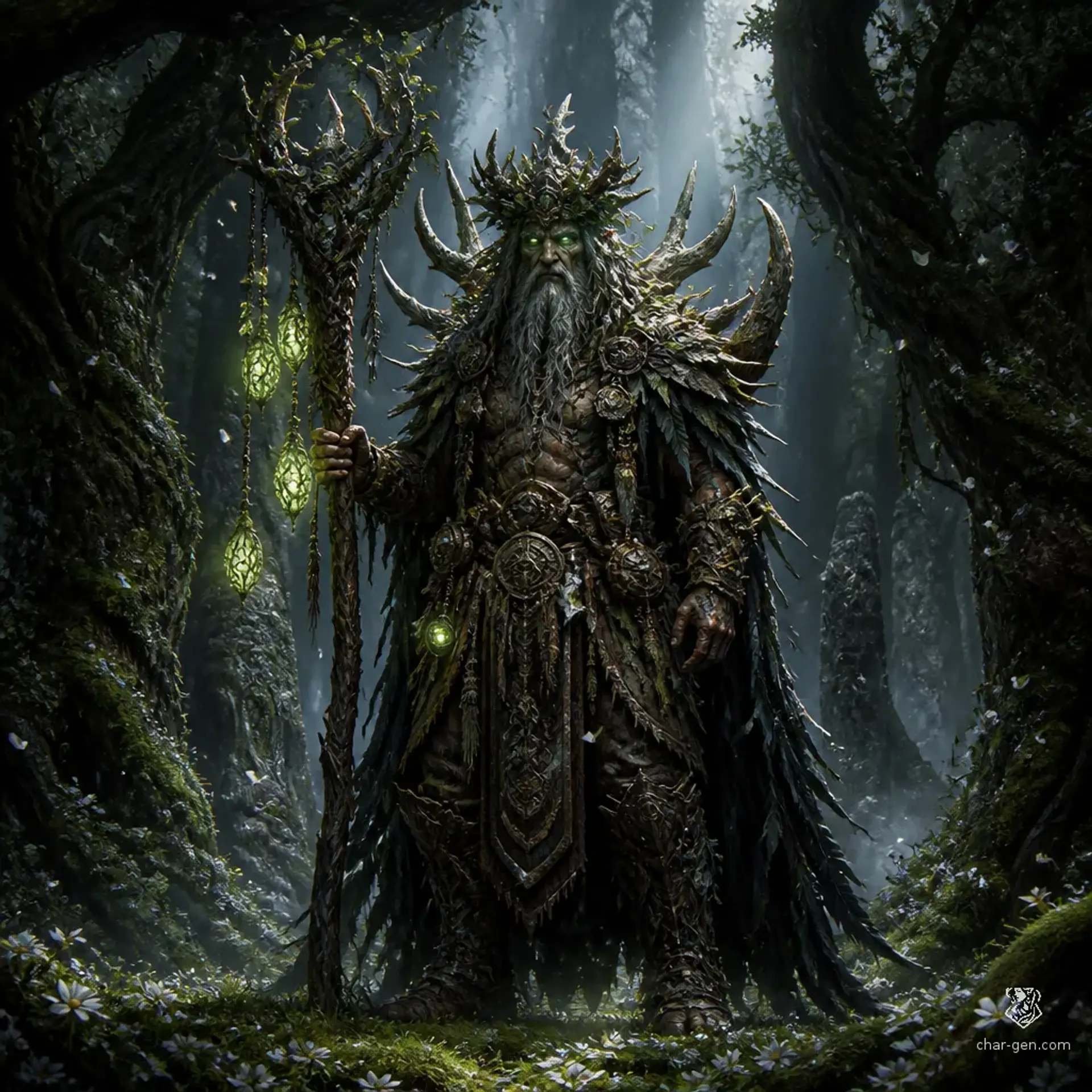 Archdruid of the Thorned Circle - AI-generated fantasy Monster
