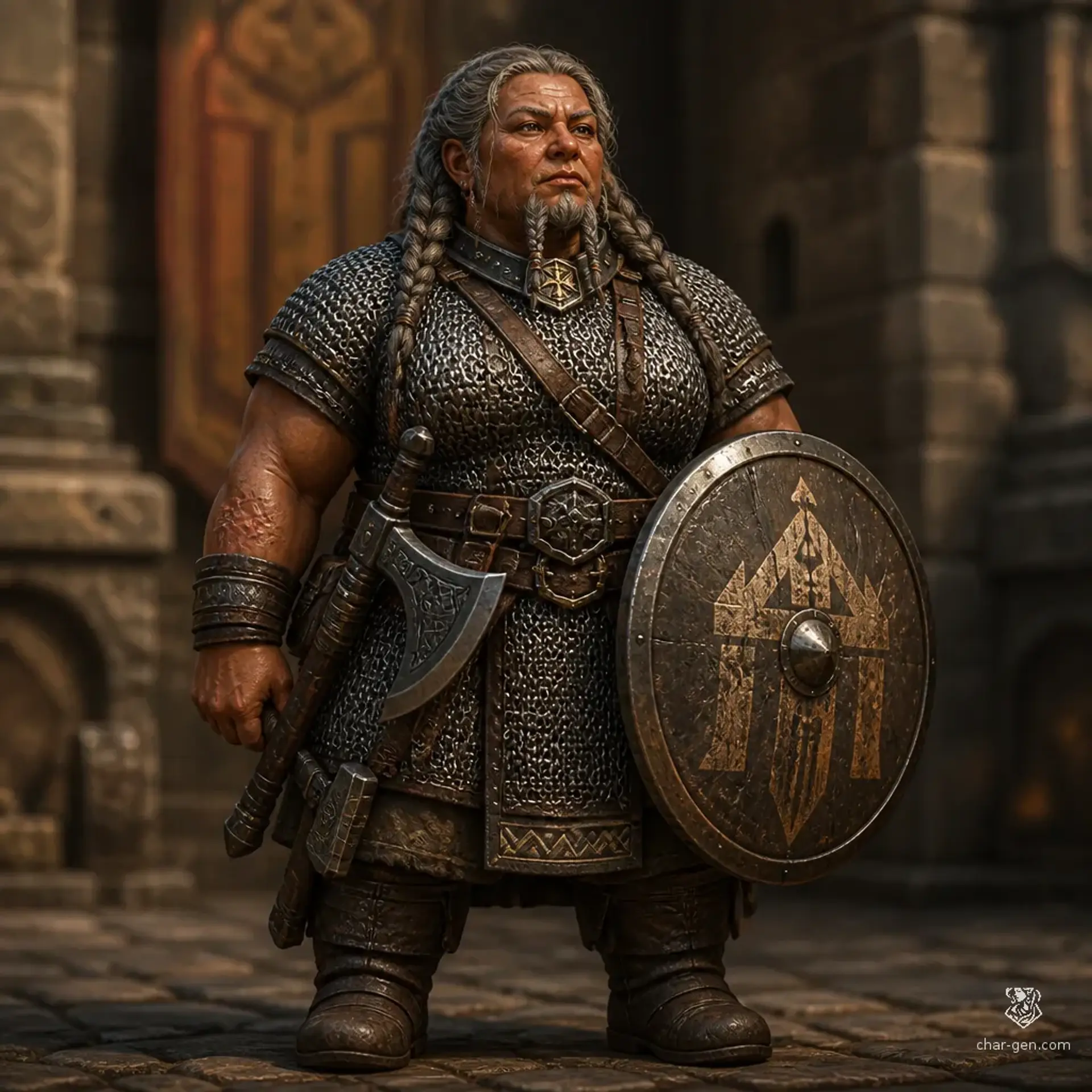 Brenna Stonevein - AI-generated fantasy Character