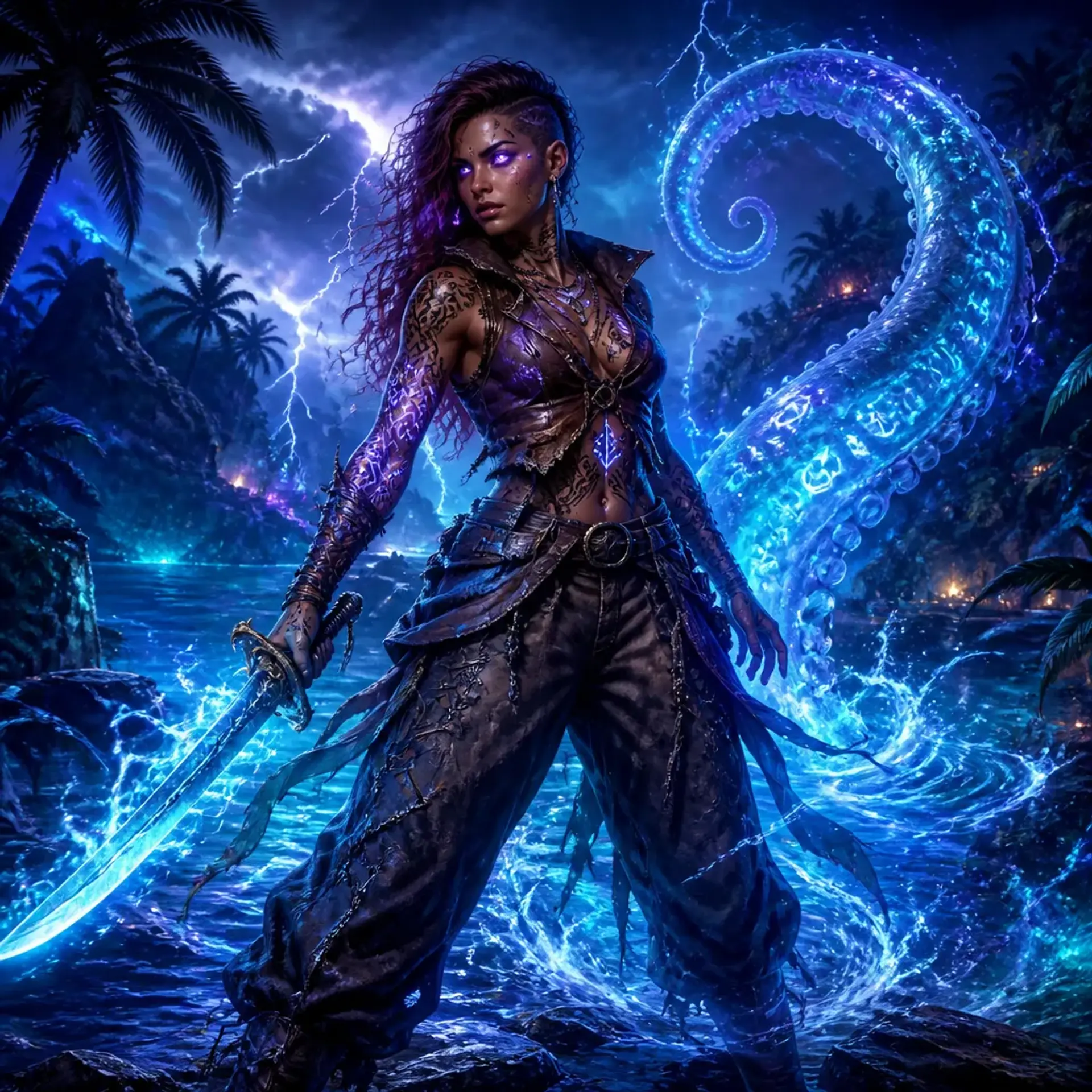 Kaelen "Deep-Stitch" Drax - AI-generated fantasy Character