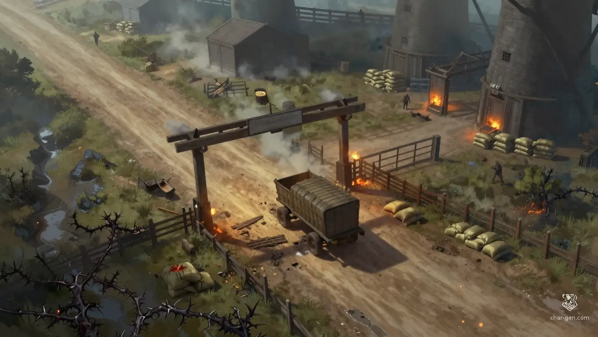 The Grain Cart Gets Through - AI-generated fantasy Encounter