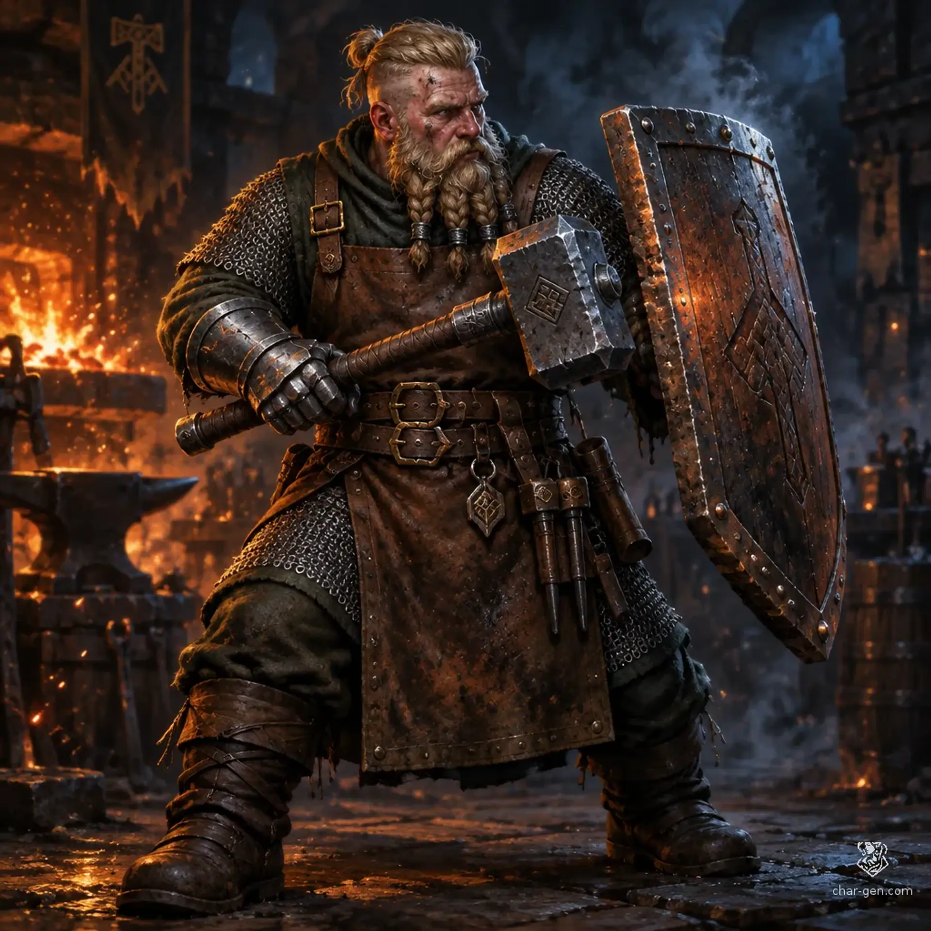 Durgan Qar - AI-generated fantasy Character