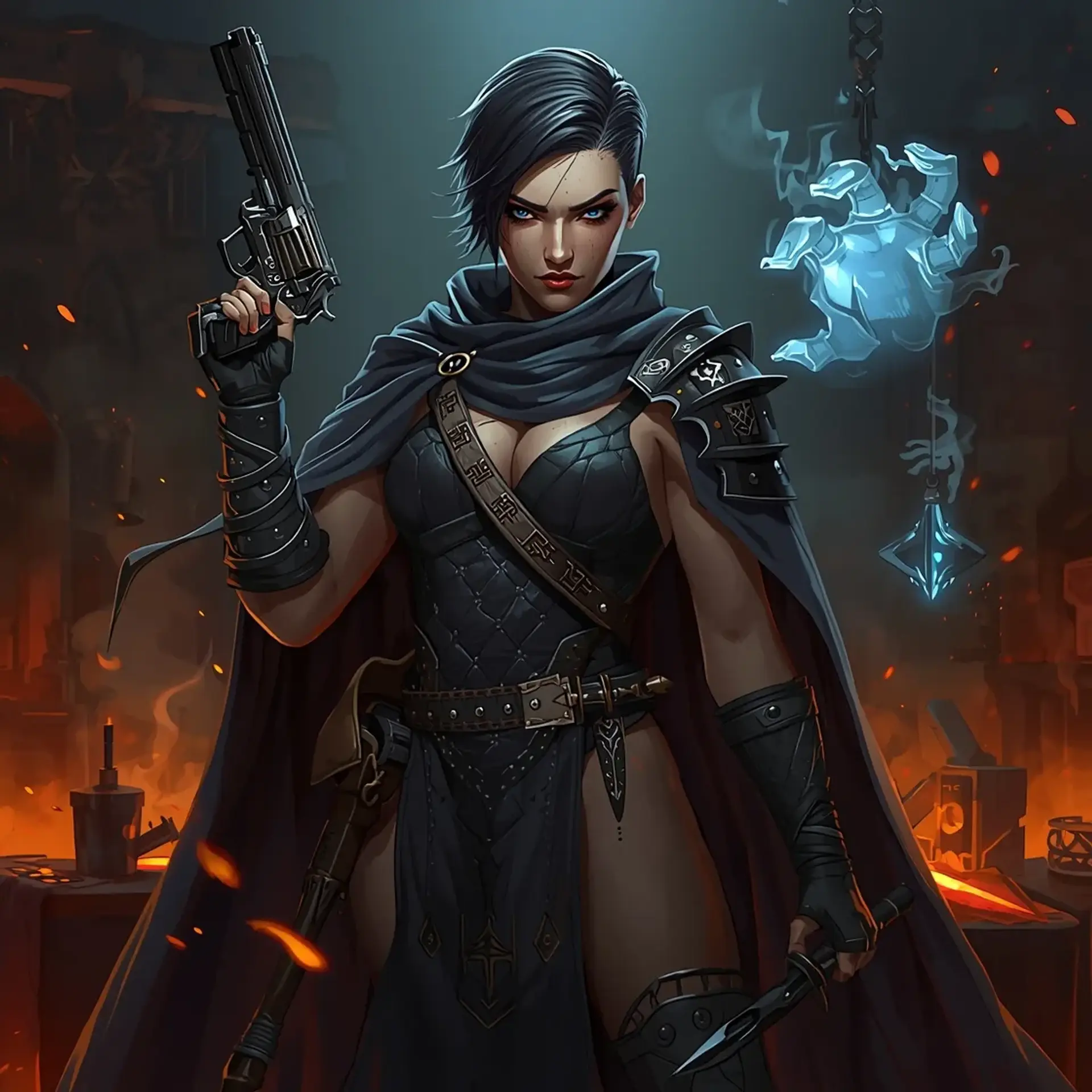 Syri Vulcan - AI-generated fantasy Character