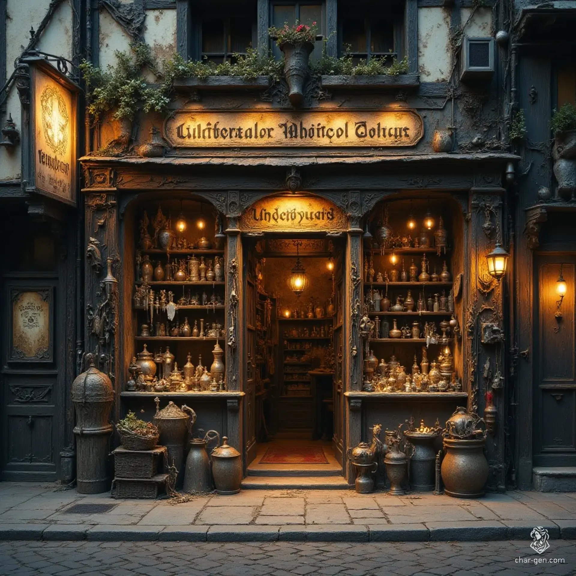 Underbough's Wunderwares & Wondrous Curios - AI-generated fantasy Shop