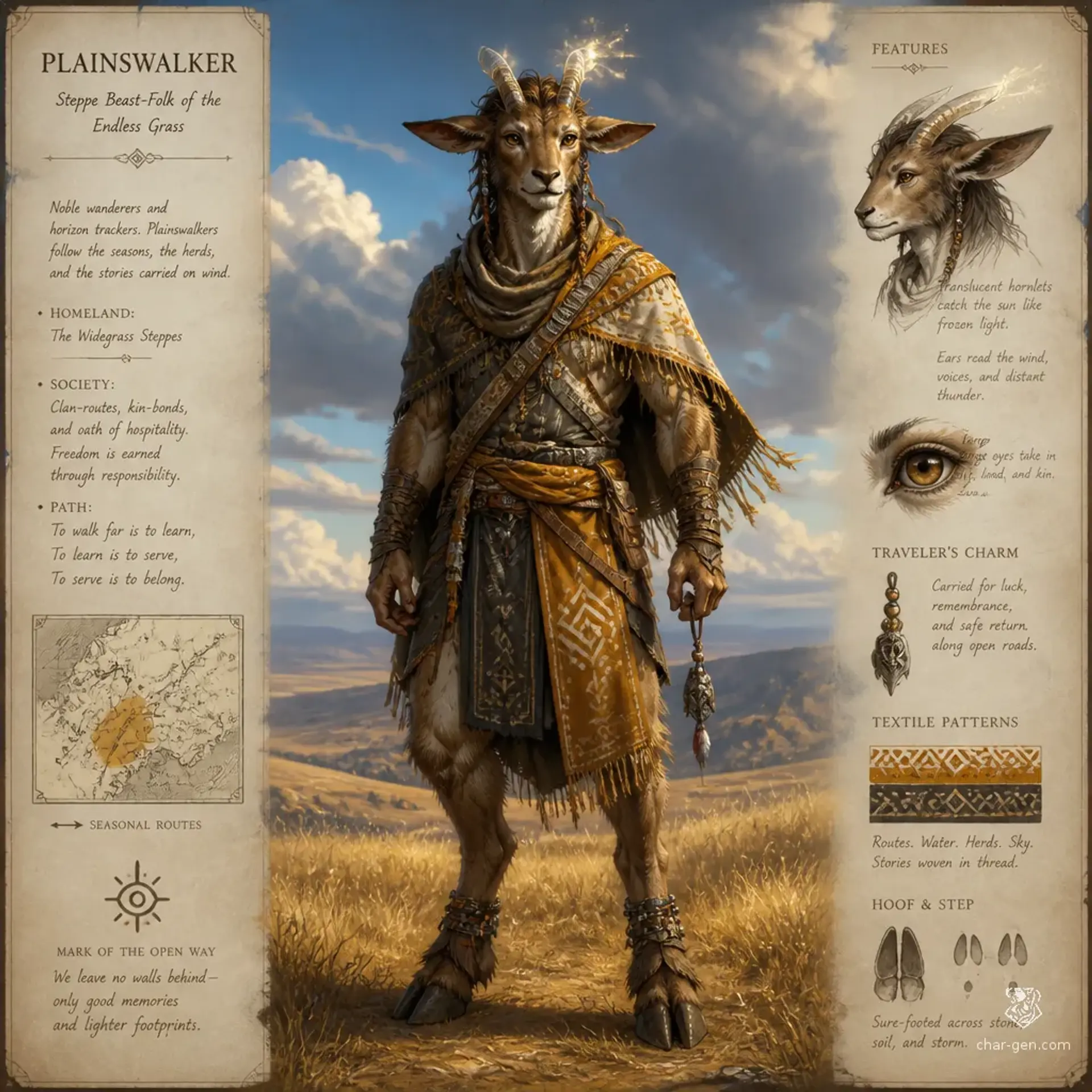 Prairieglass - AI-generated fantasy Species