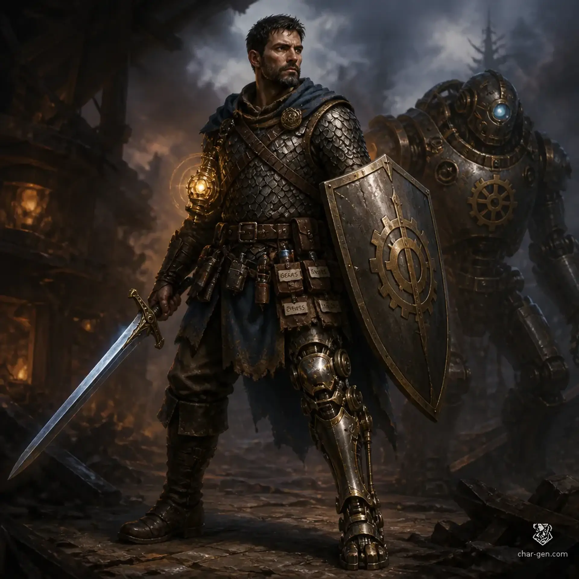 Karl Ironfoot - AI-generated fantasy Character