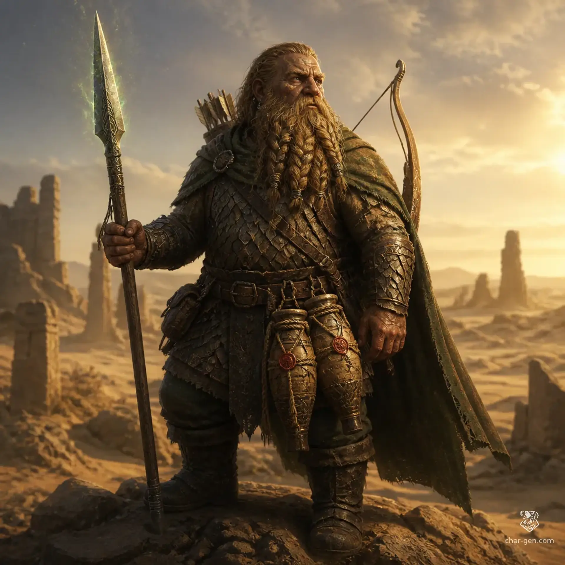 Hadrin Stonevein - AI-generated fantasy Character