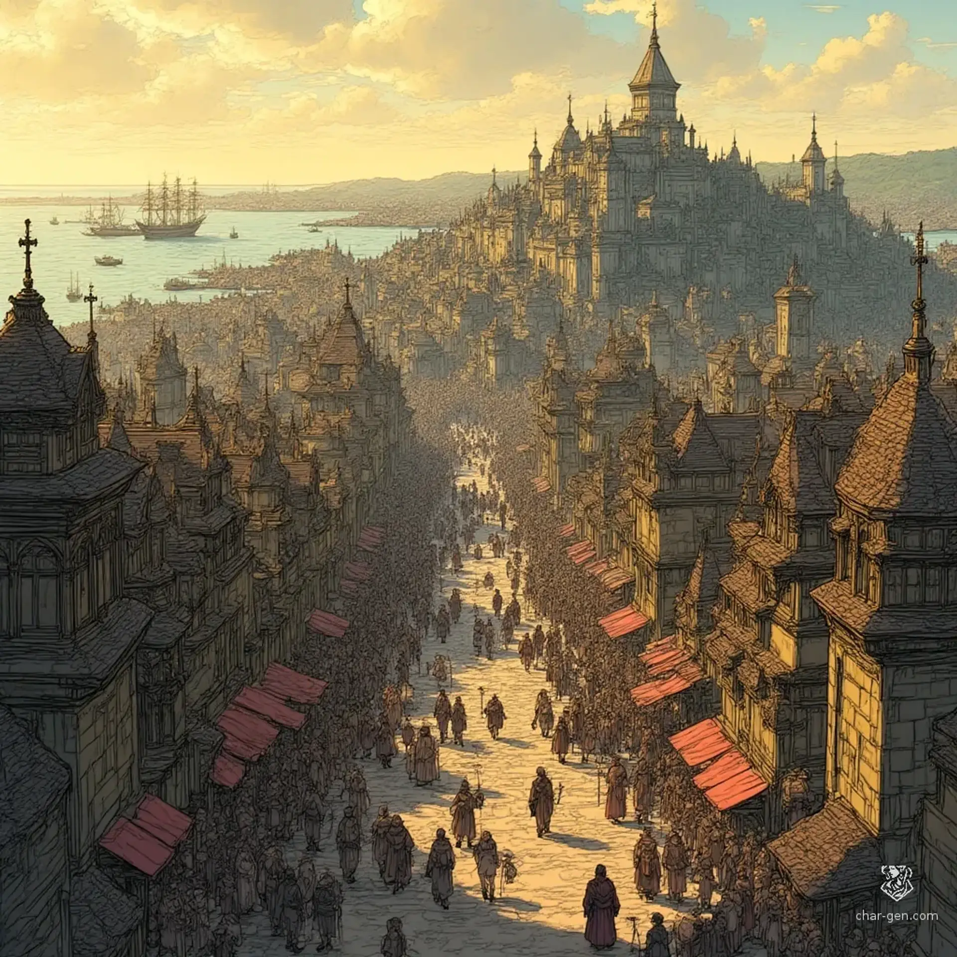 Thetford - AI-generated fantasy Settlement