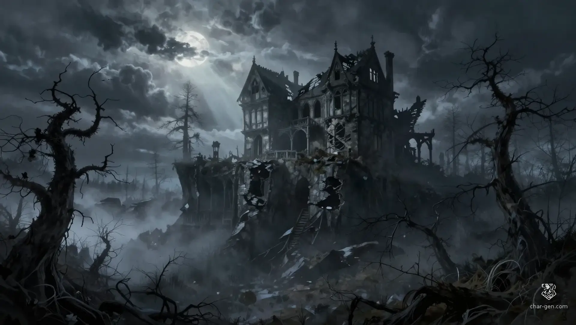 The Hollow Ribs of Malinov Mansion - AI-generated fantasy Quest