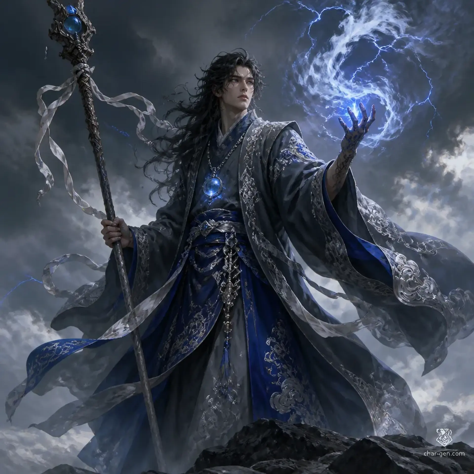 Caelum Vane - AI-generated fantasy Character