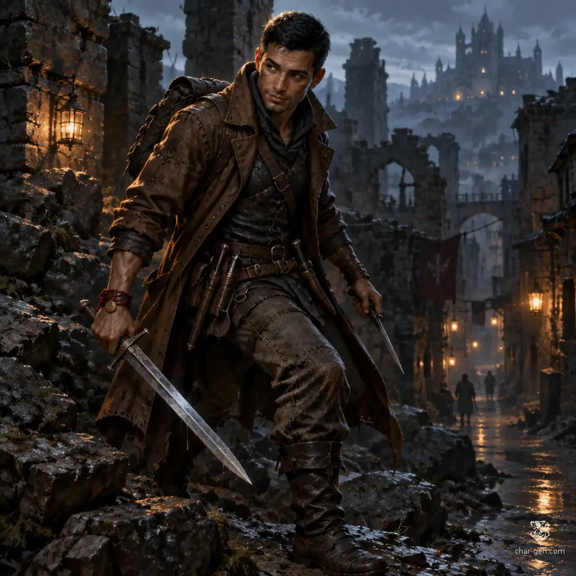 Quincy "Slide" Blackfoot - AI-generated fantasy Character
