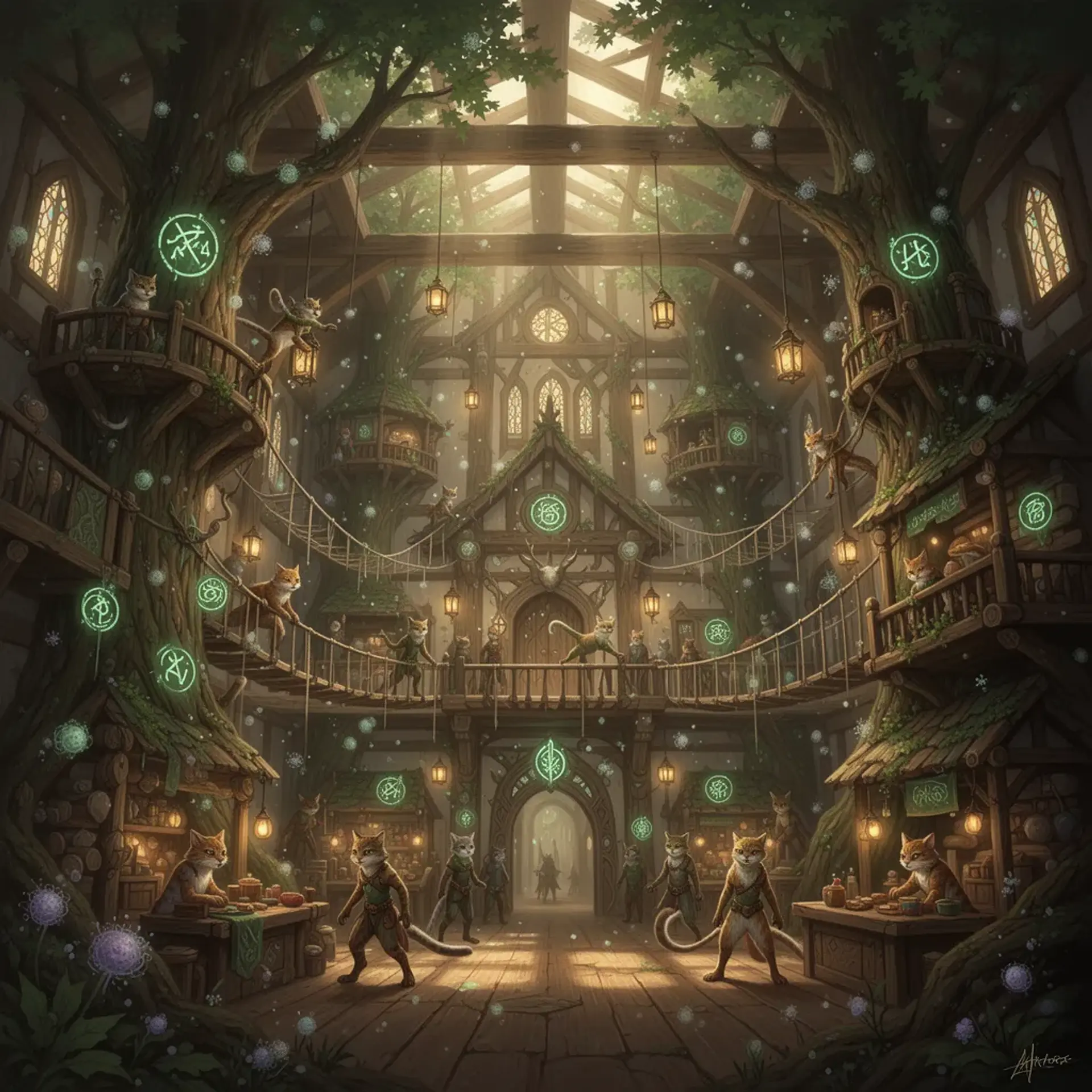 Maple Lodge Commune - AI-generated fantasy Settlement