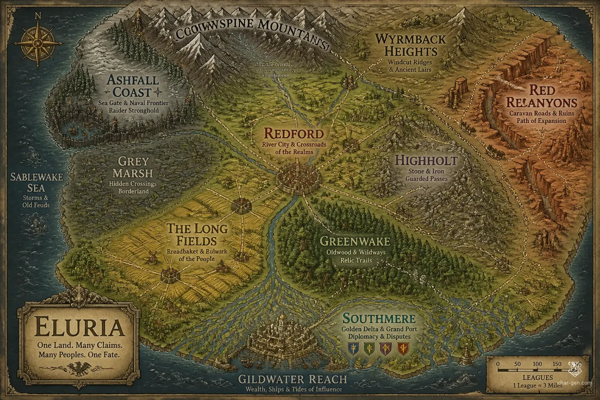 Eluria - AI-generated fantasy World