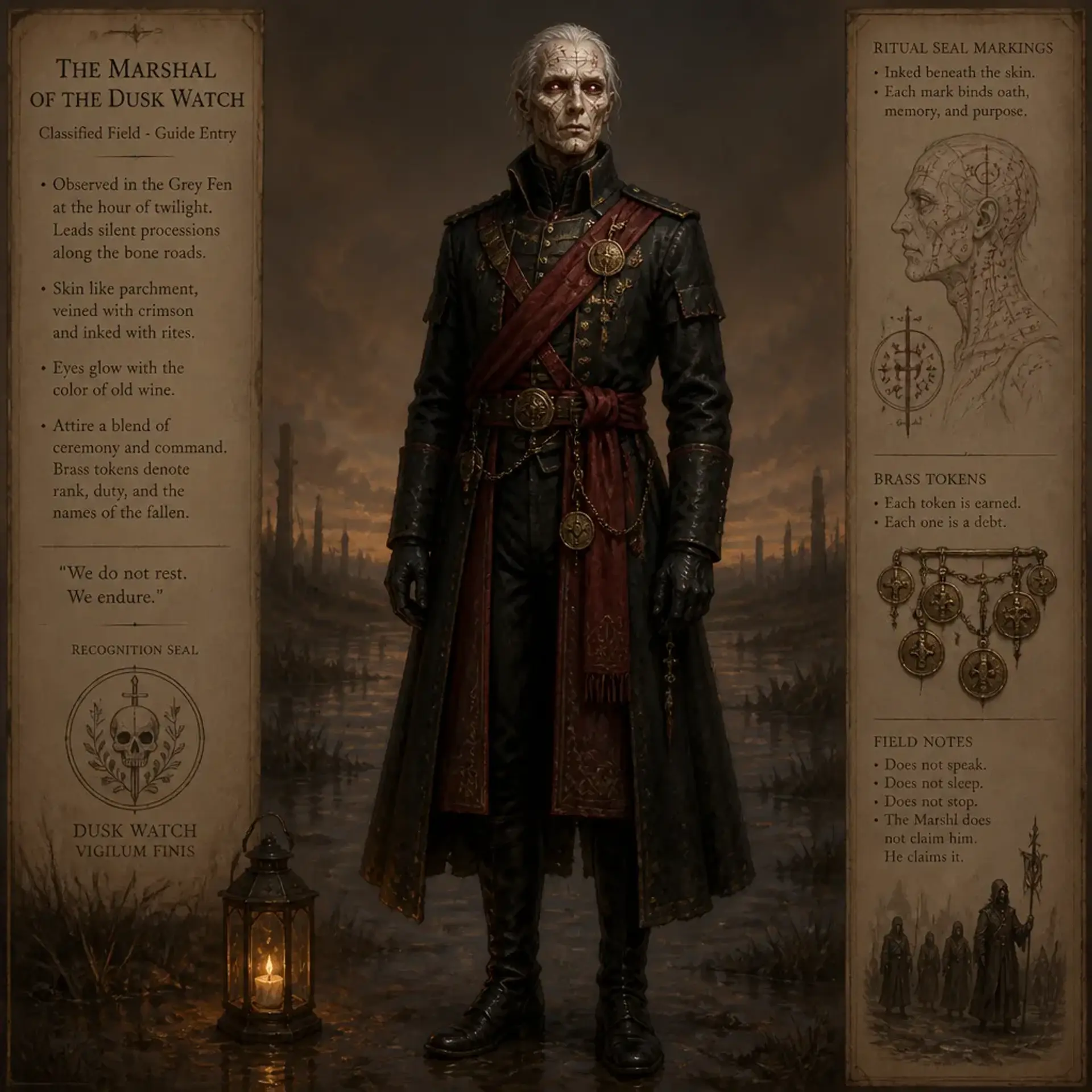 Ashbound, the Crimson-Lit Undead - AI-generated fantasy Species