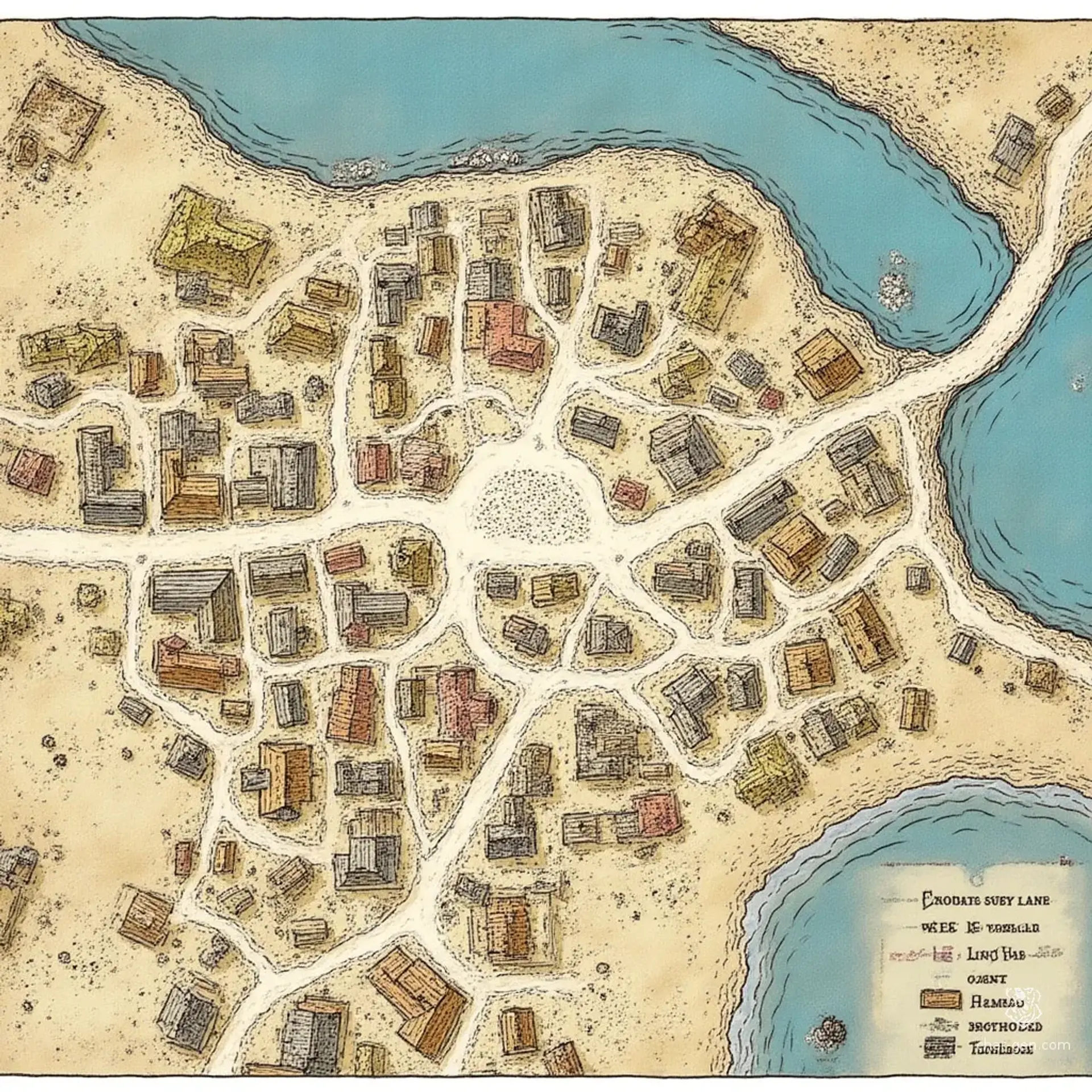 Llyncross - AI-generated fantasy Settlement