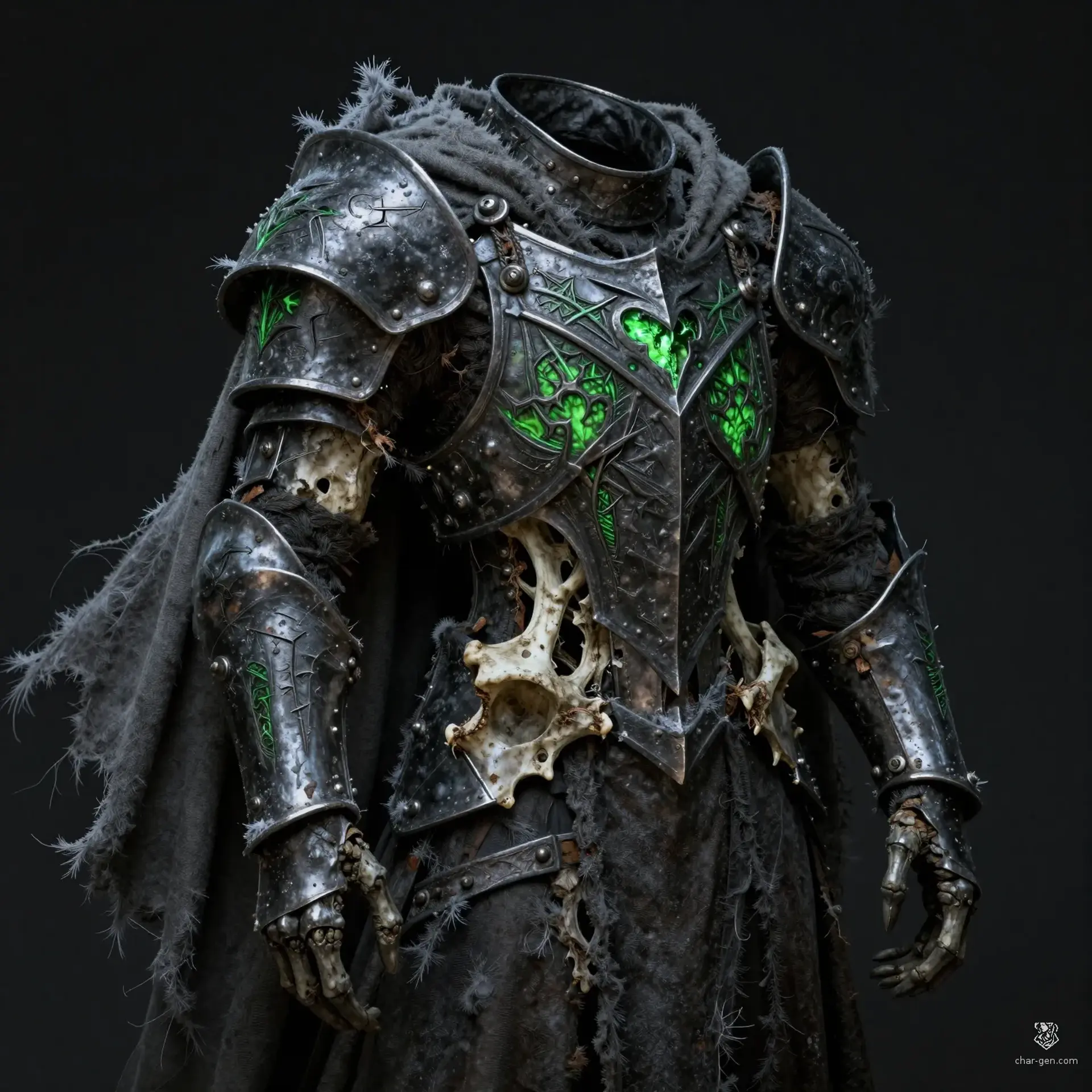 Mantle of the Ossified Vigil - AI-generated fantasy Magic Item