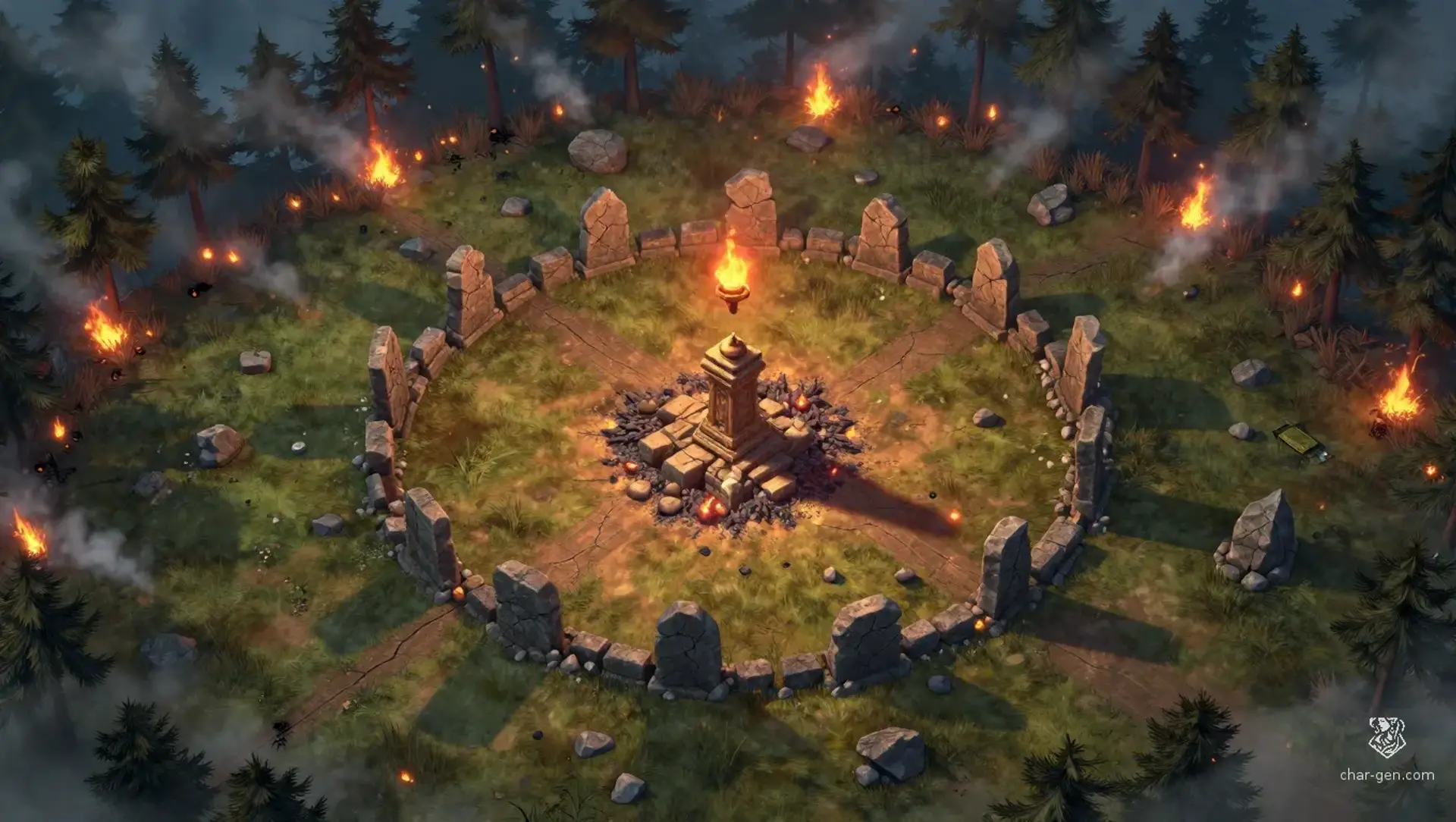 Secure the Emberheart Before the Forest Burns - AI-generated fantasy Encounter