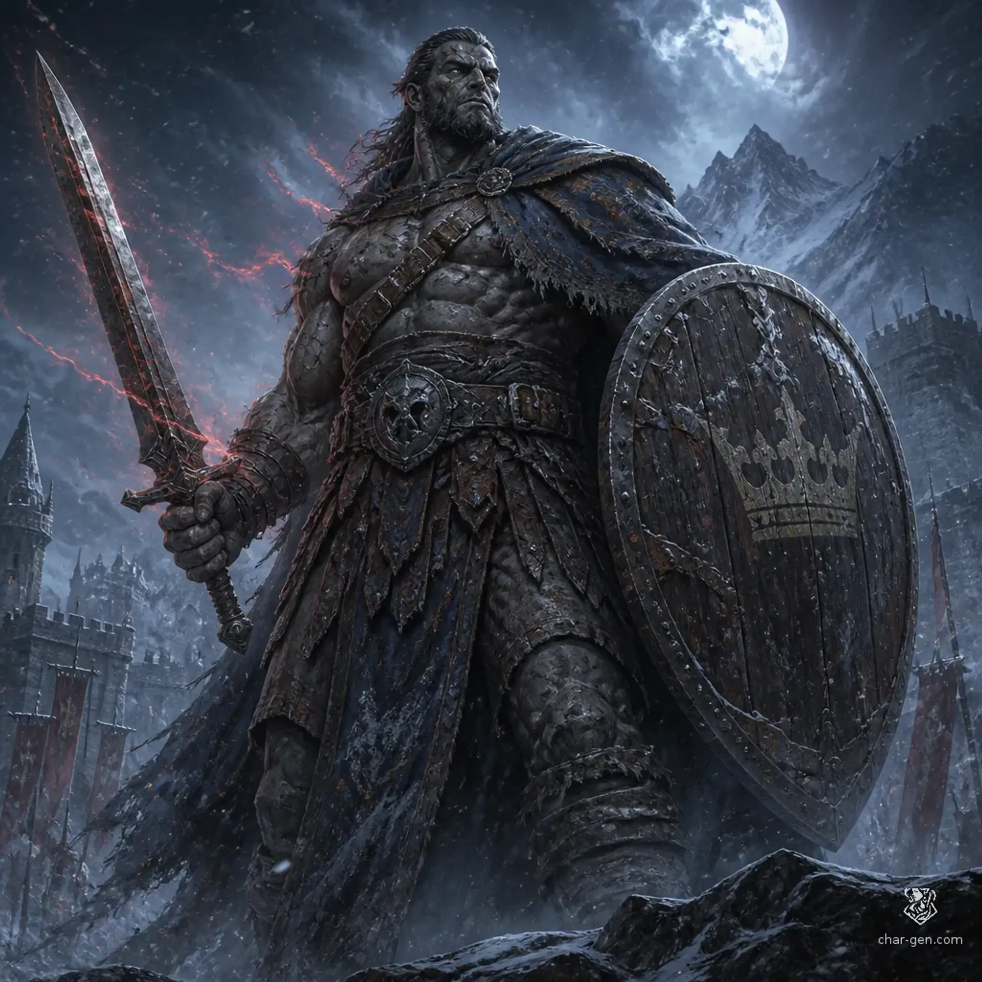 Garnthu Shieldcrown - AI-generated fantasy Character
