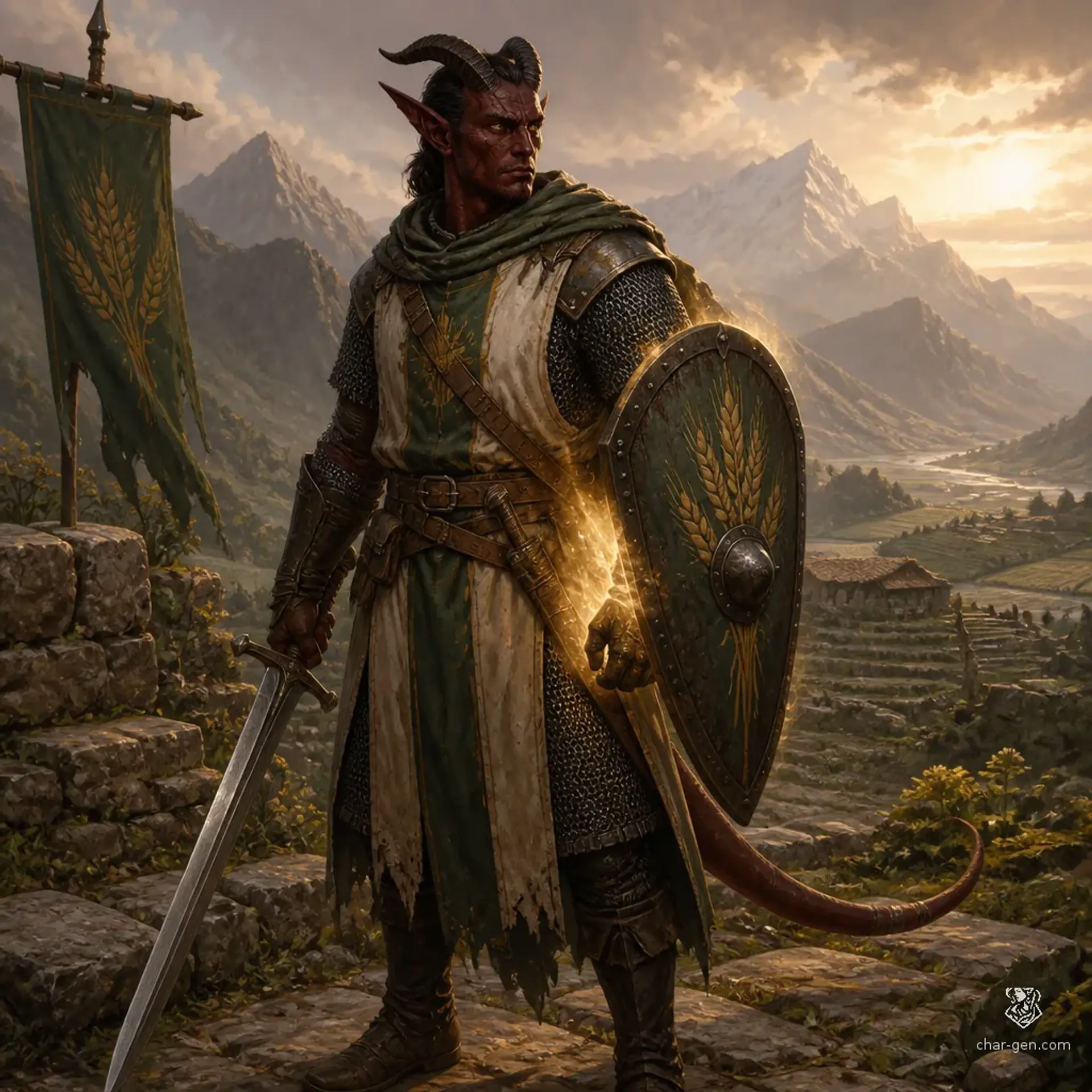 Gvren Meskhi - AI-generated fantasy Character