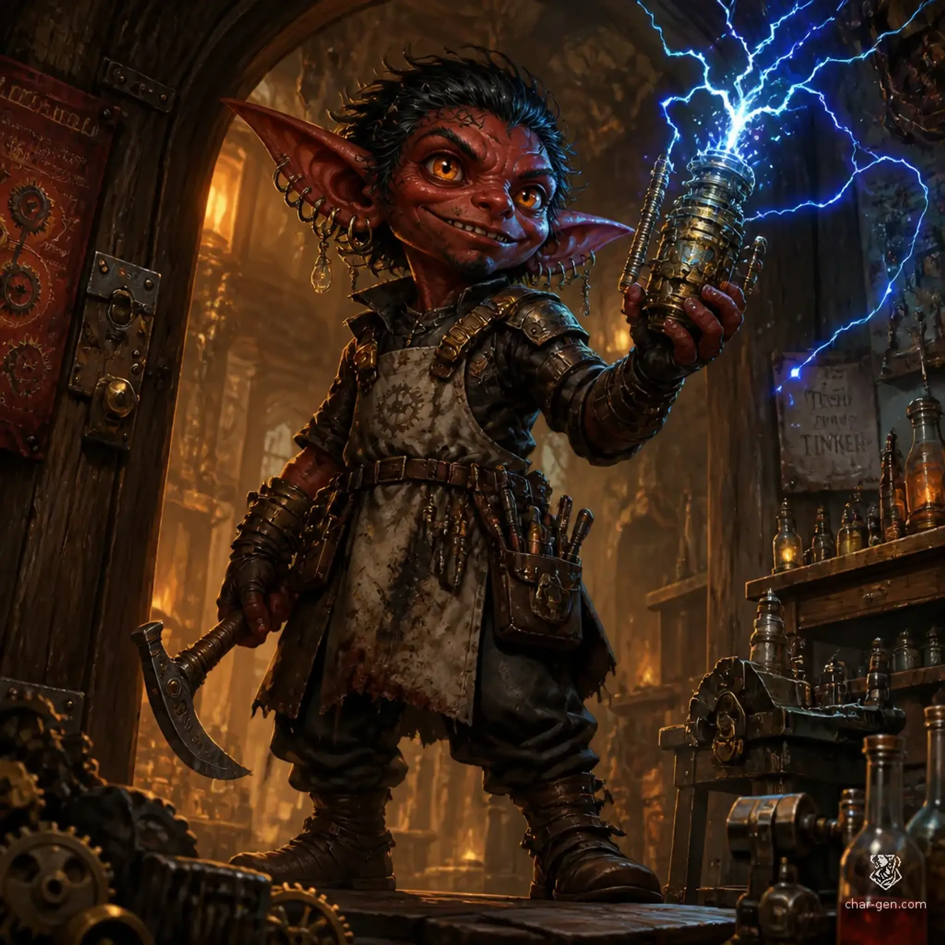 Bristle Tlacoyan - AI-generated fantasy Character