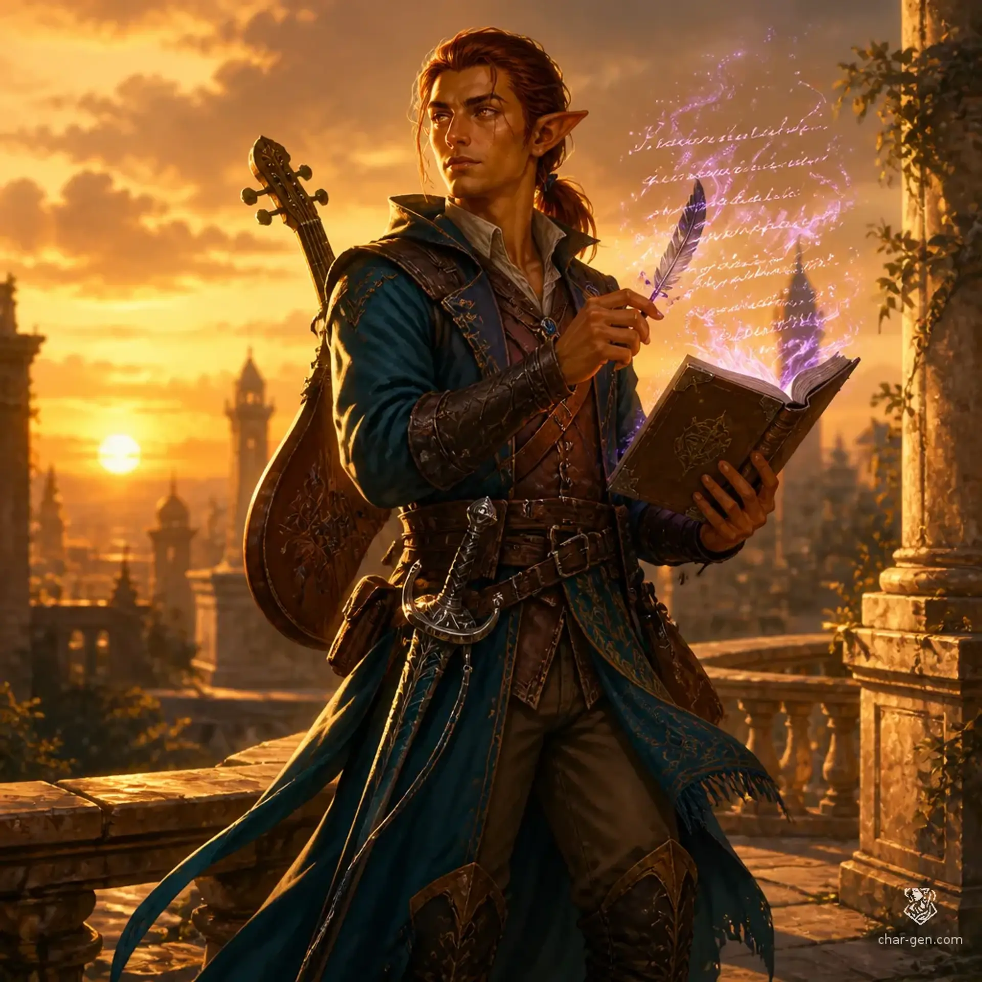 Valerius Melodius - AI-generated fantasy Character