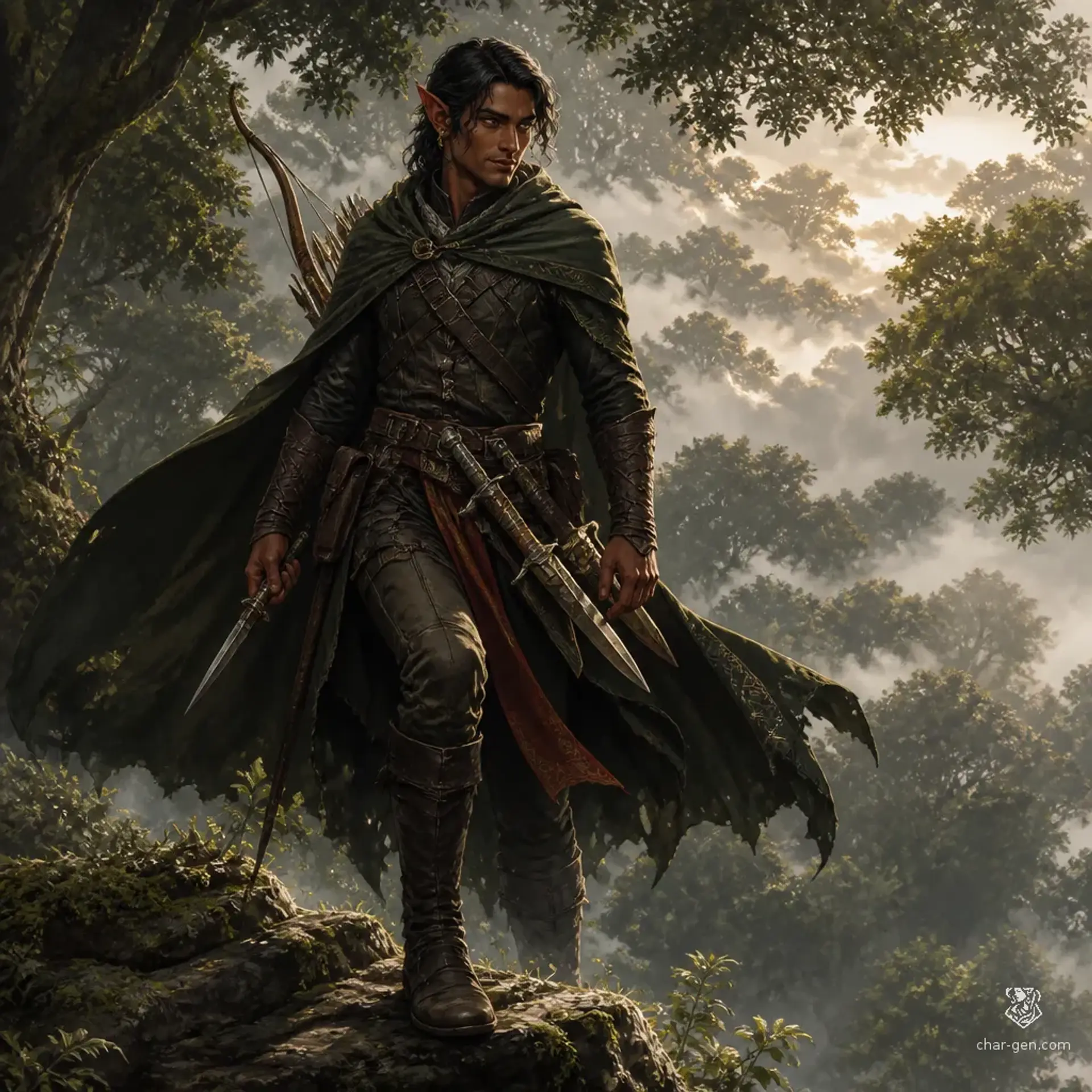 Tavik K'anchay - AI-generated fantasy Character