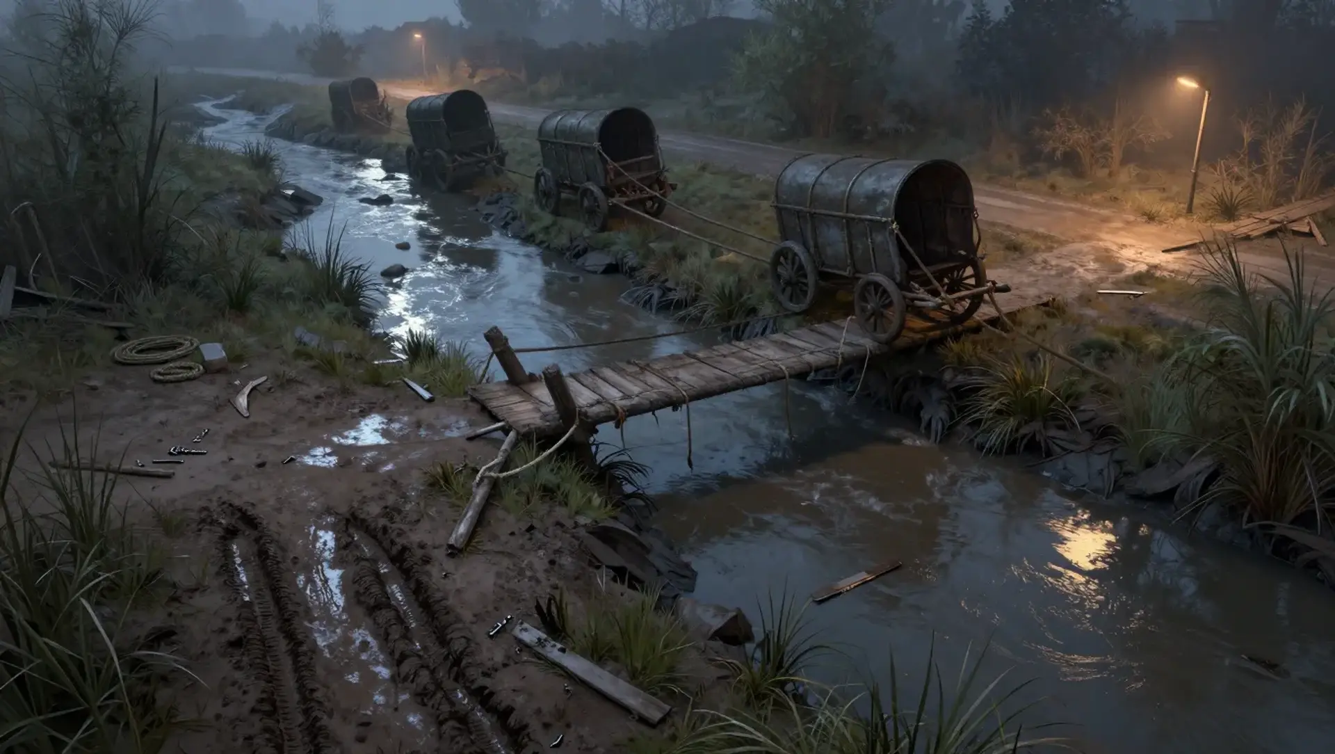 Save the Caravan at the Creek - AI-generated fantasy Encounter