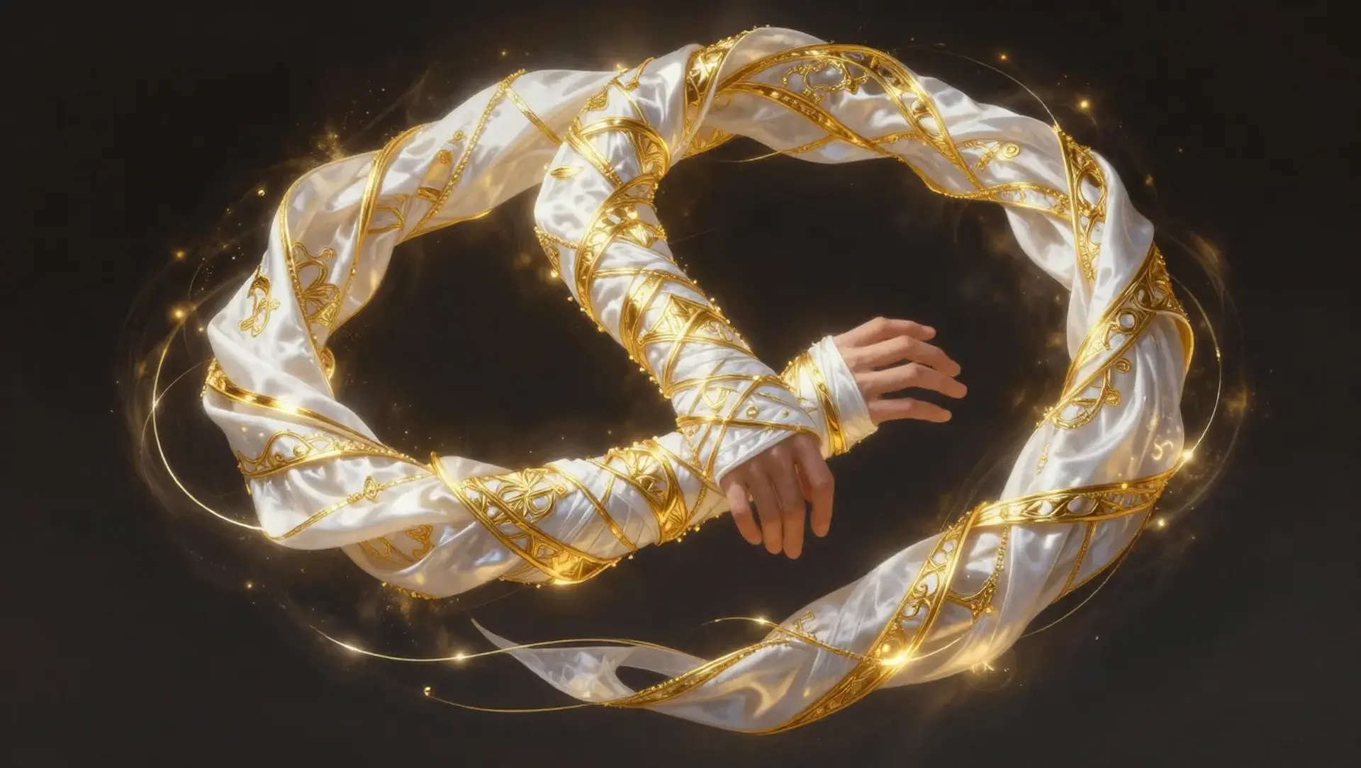 Dawnsilk Wraps of Valorys - AI-generated fantasy Magic Item