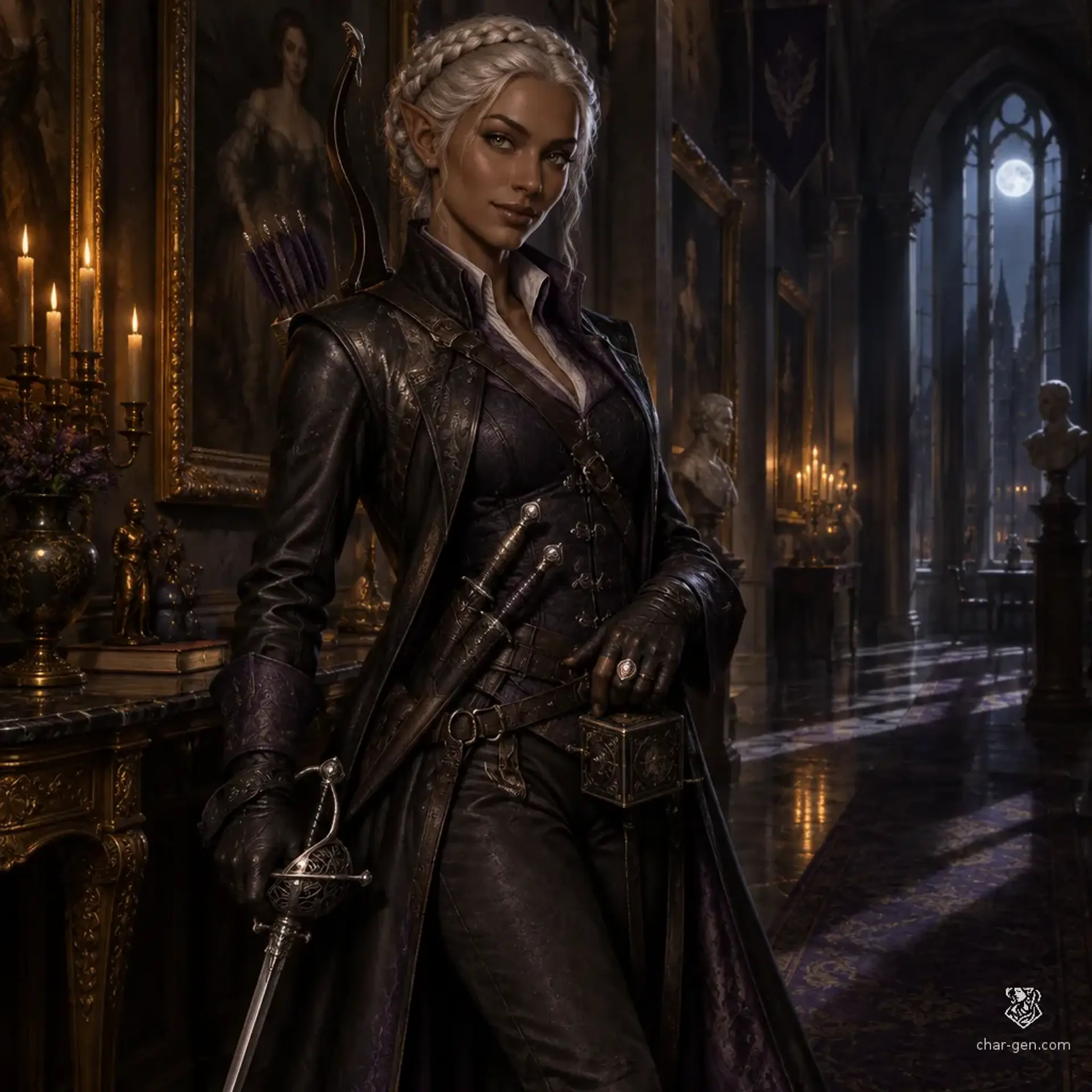 Orla "Shadowsinger" Umbrae - AI-generated fantasy Character