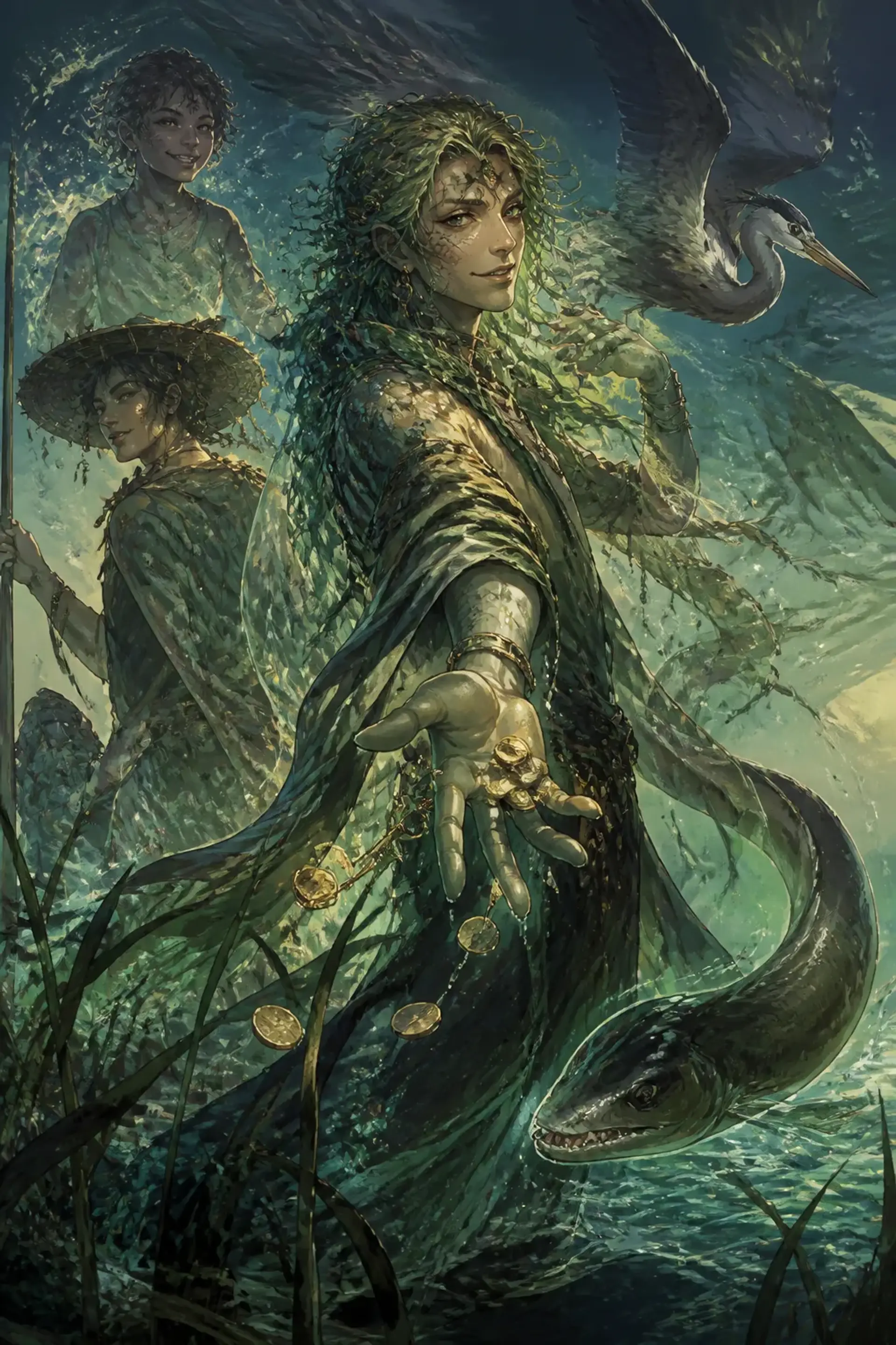 The Weir of Three Currents - AI-generated fantasy Pantheon