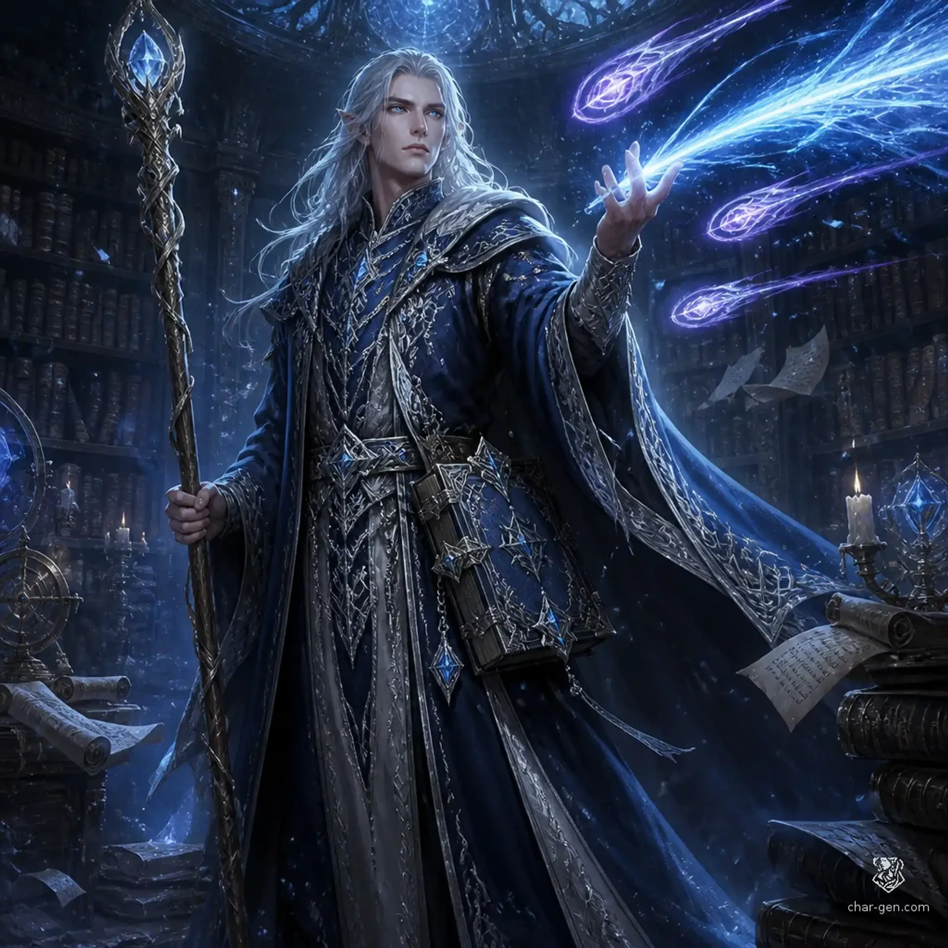 Valerius Moonwhisper - AI-generated fantasy Character