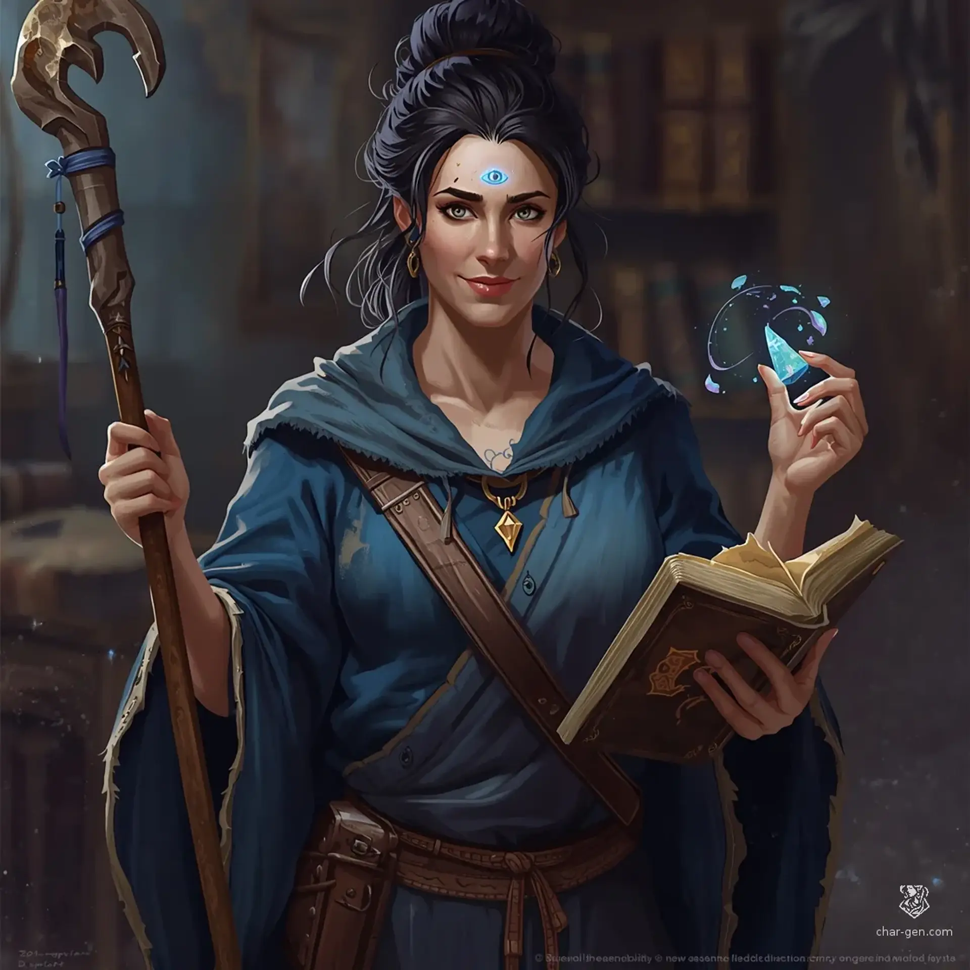 Maria a sábia - AI-generated fantasy Character