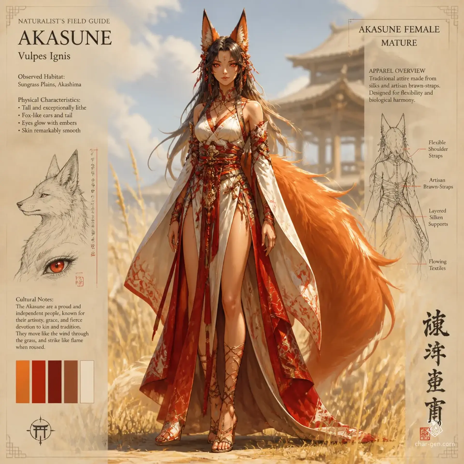 Akasune - AI-generated fantasy Species