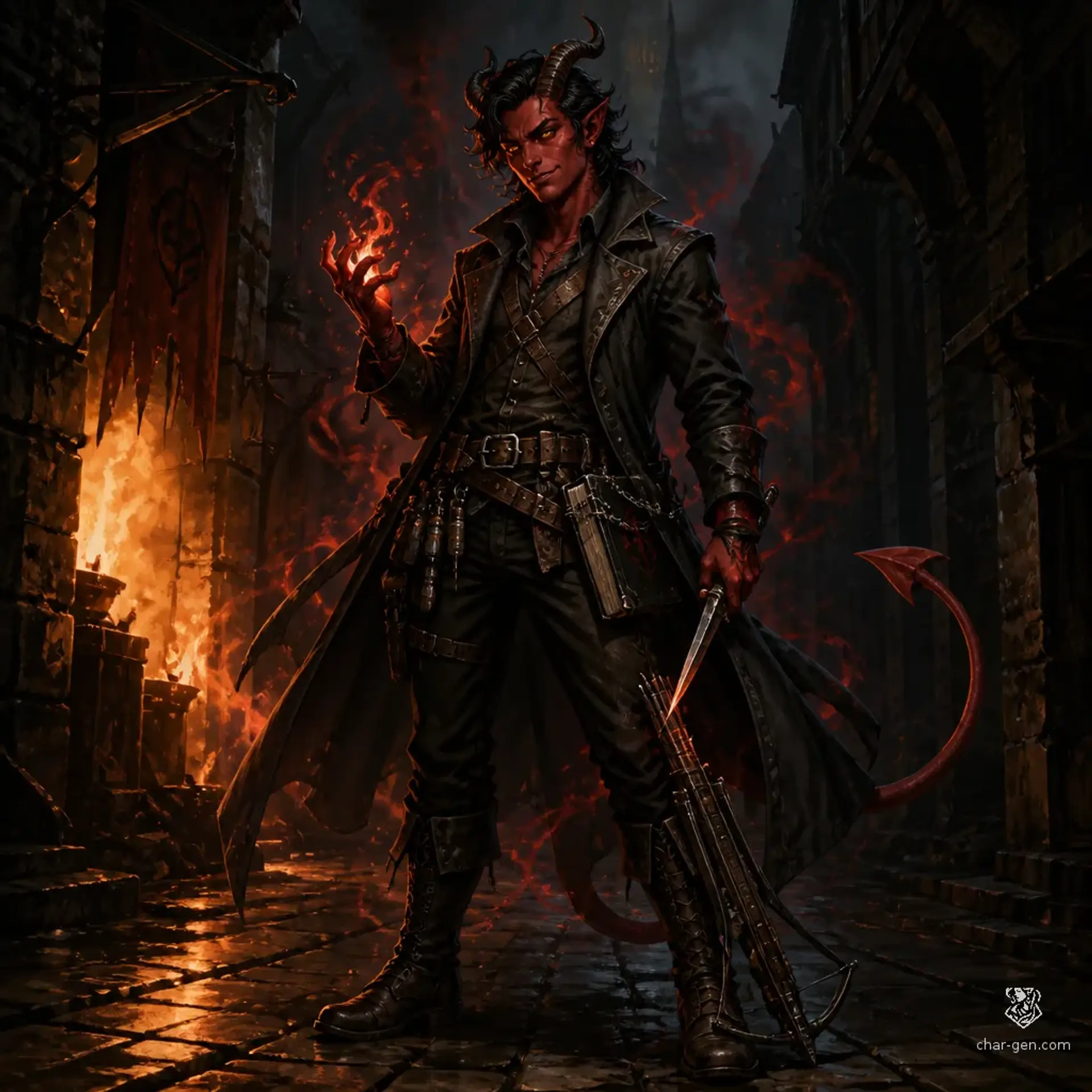 Veyr Sable - AI-generated fantasy Character