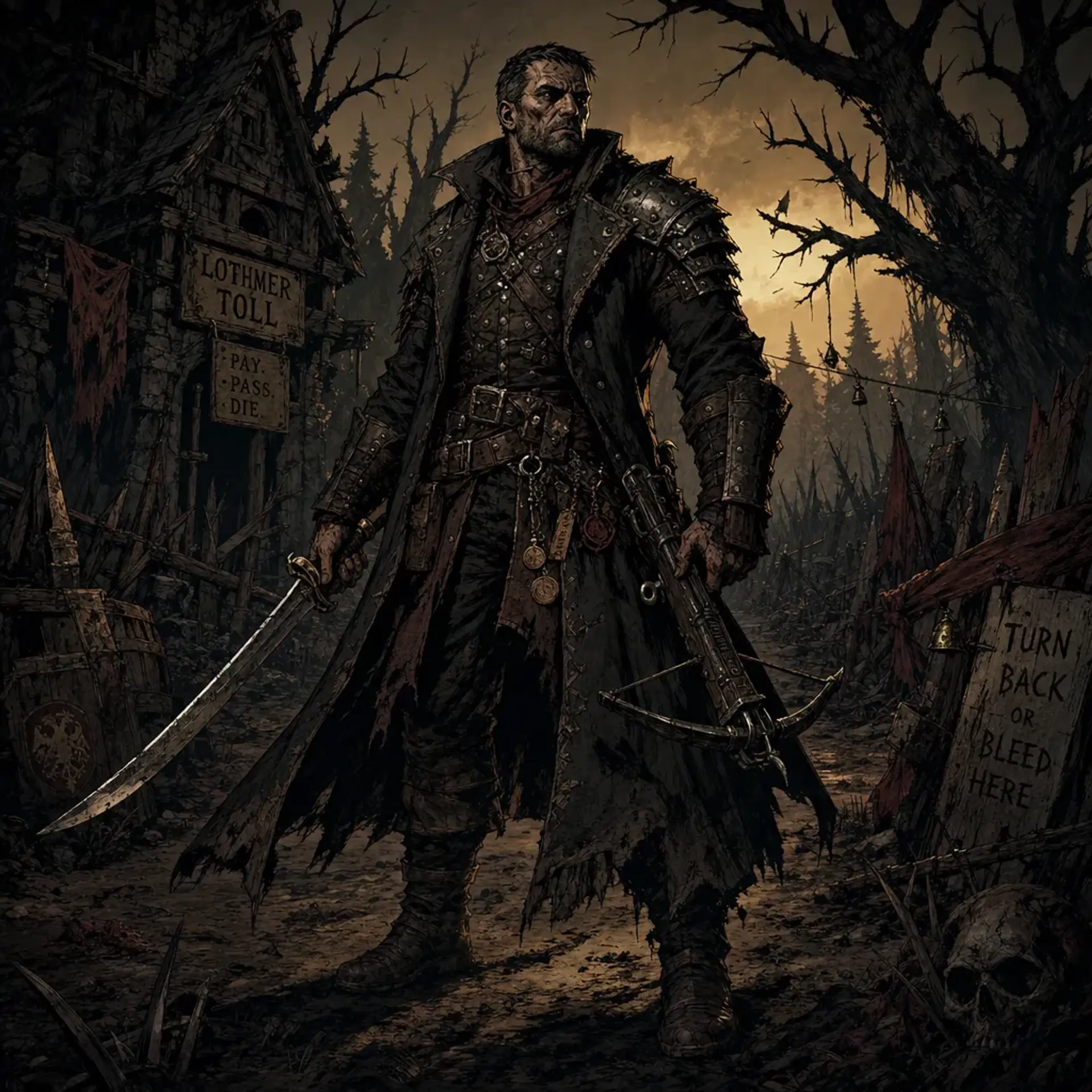 Banditenleutnant - AI-generated fantasy Monster