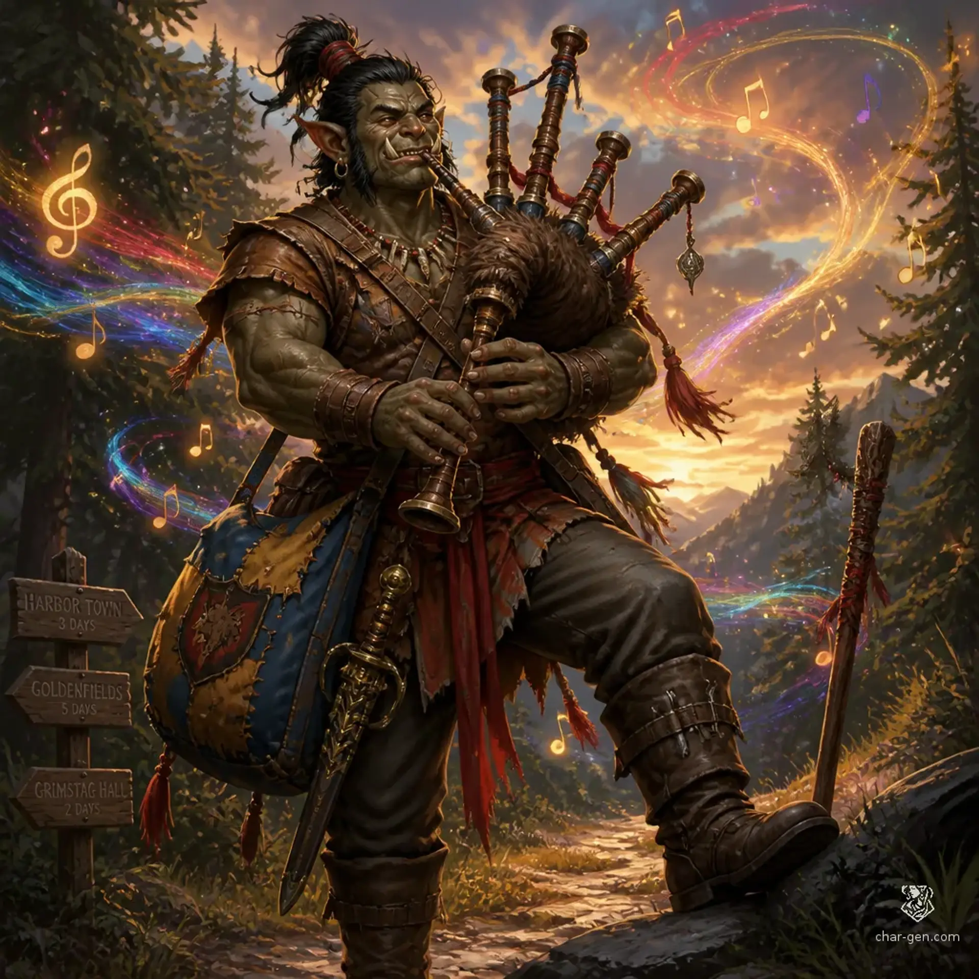 Ug the Rock - AI-generated fantasy Character