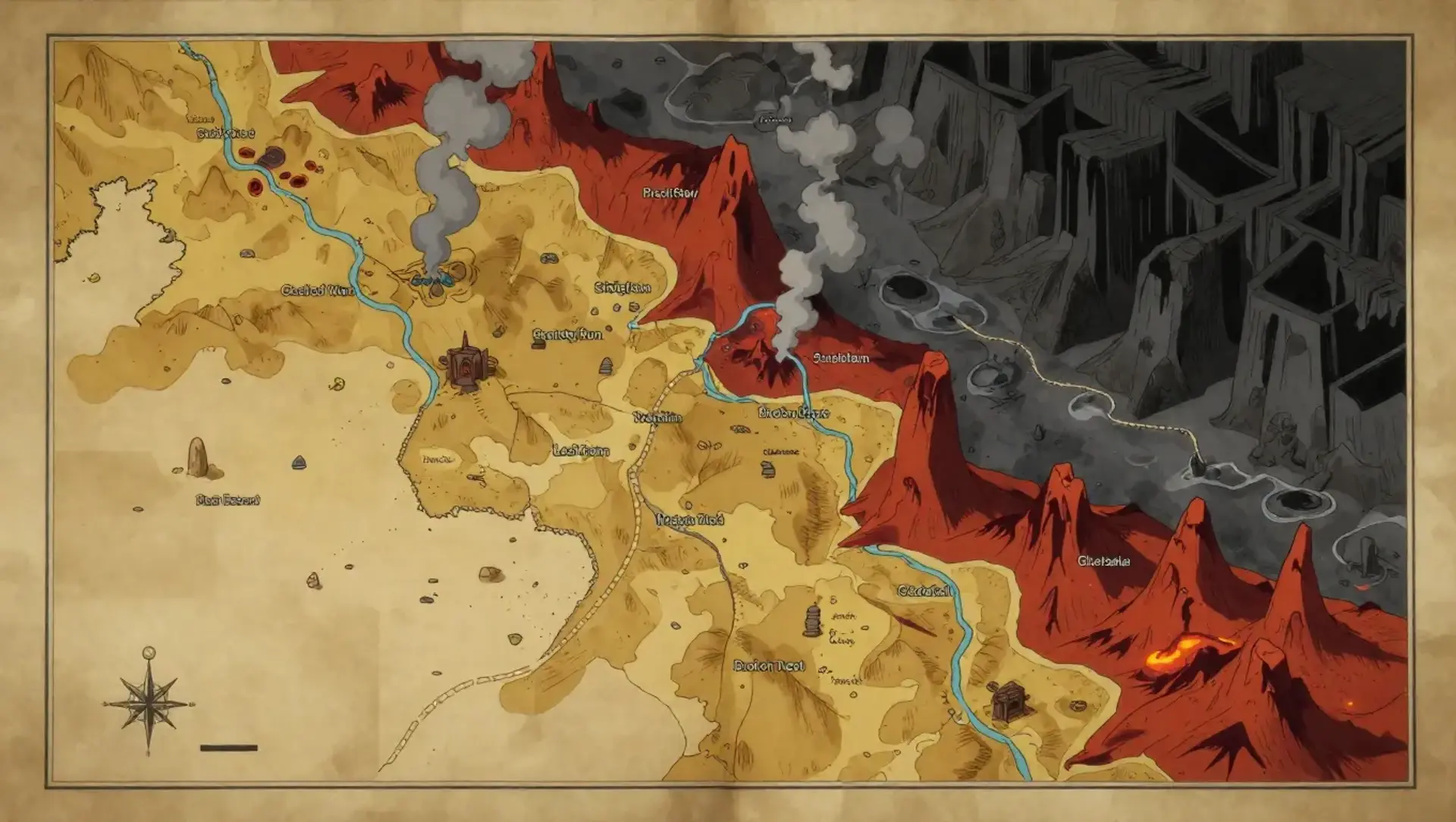 Demon Wastes - AI-generated fantasy Region