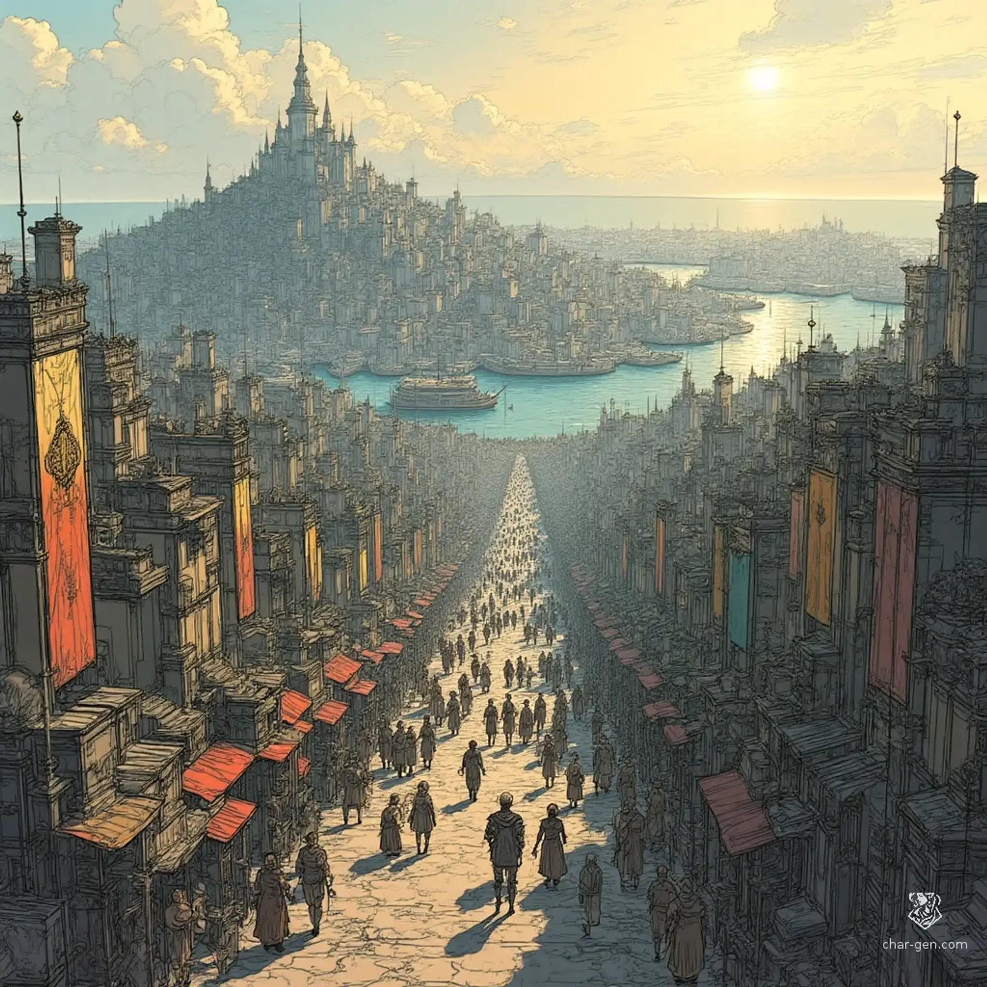 Portscom - AI-generated fantasy Settlement