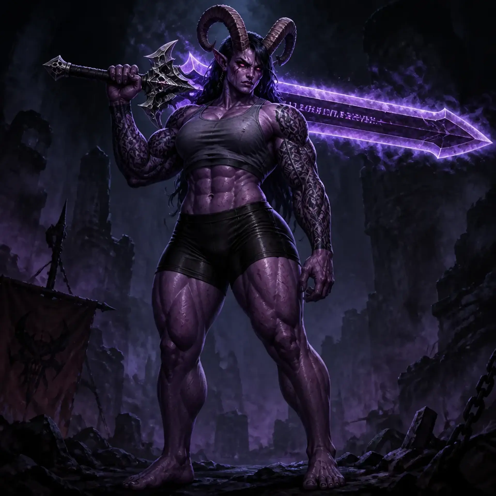 Xara The Ravager Vosh - AI-generated fantasy Character