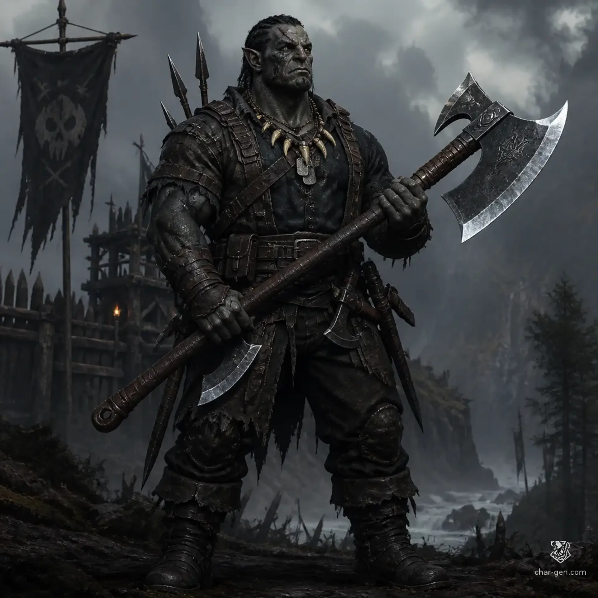 Garok Stone-Eye - AI-generated fantasy Character