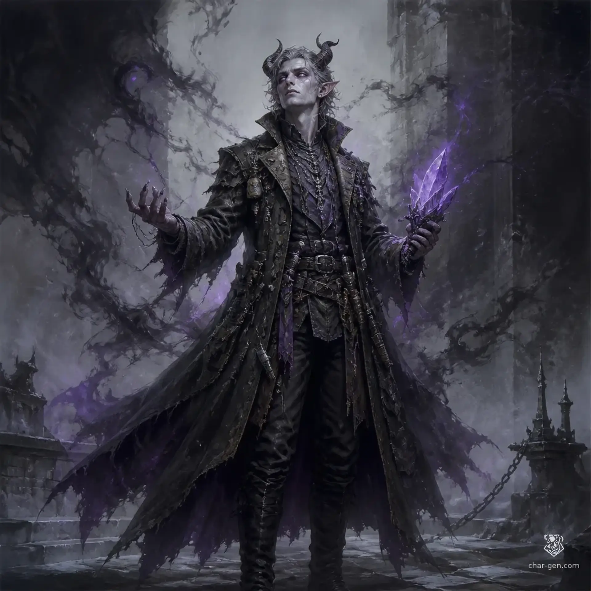 Azal'zill 02 - AI-generated fantasy Character