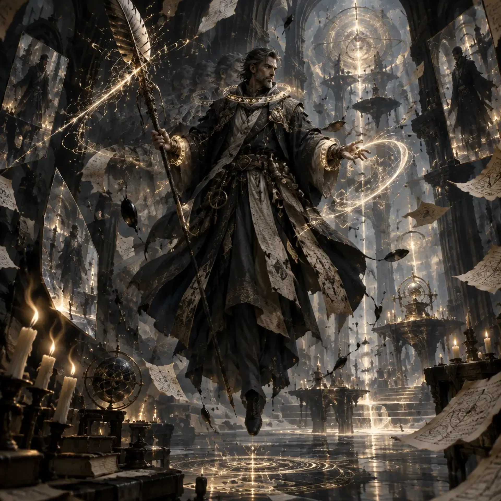 Arch-Scribe Vhaelon - AI-generated fantasy Monster